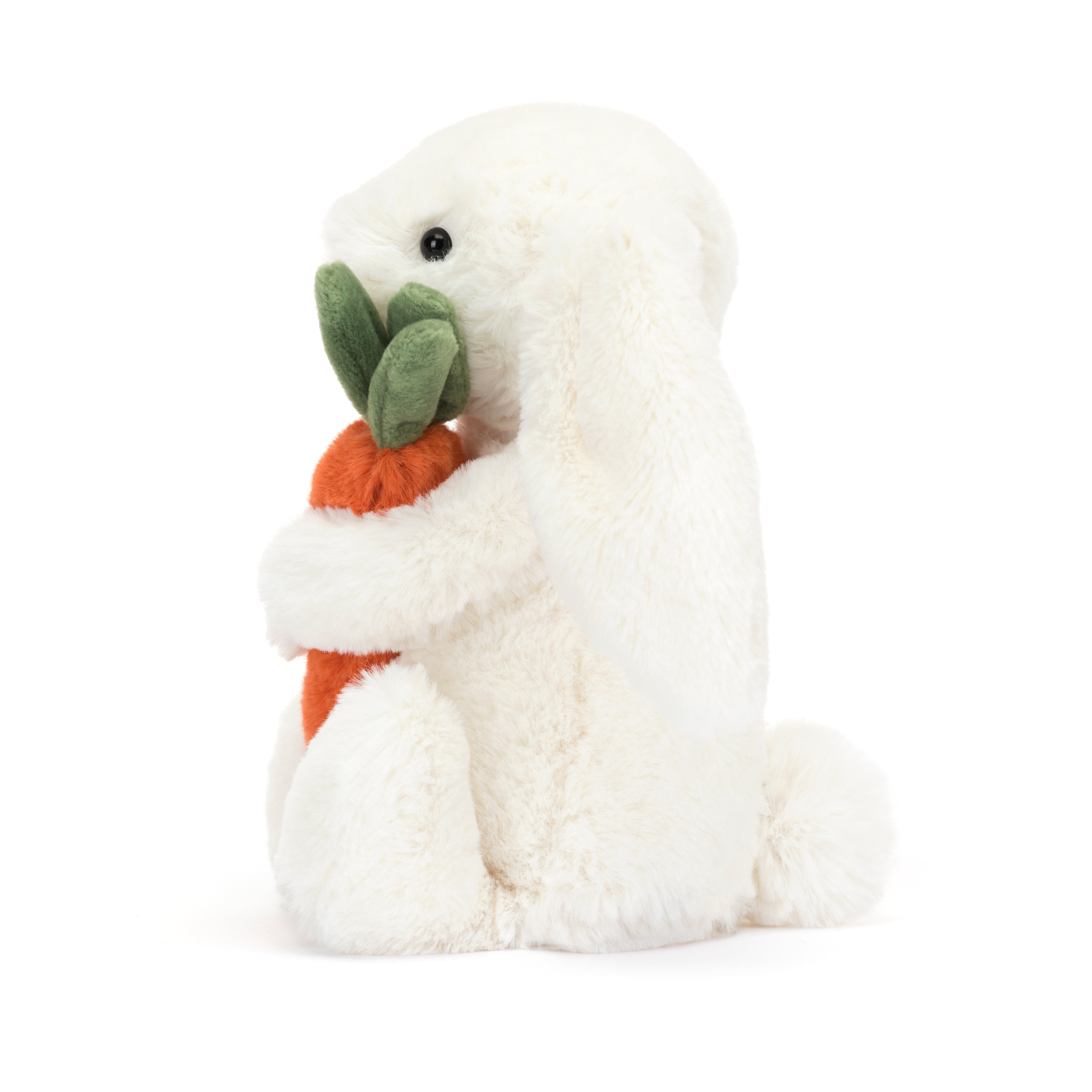 Cute Plush Bunny Toy with Carrot - Soft Stuffed Animal for Kids, Easter Gifts & Nursery Decor