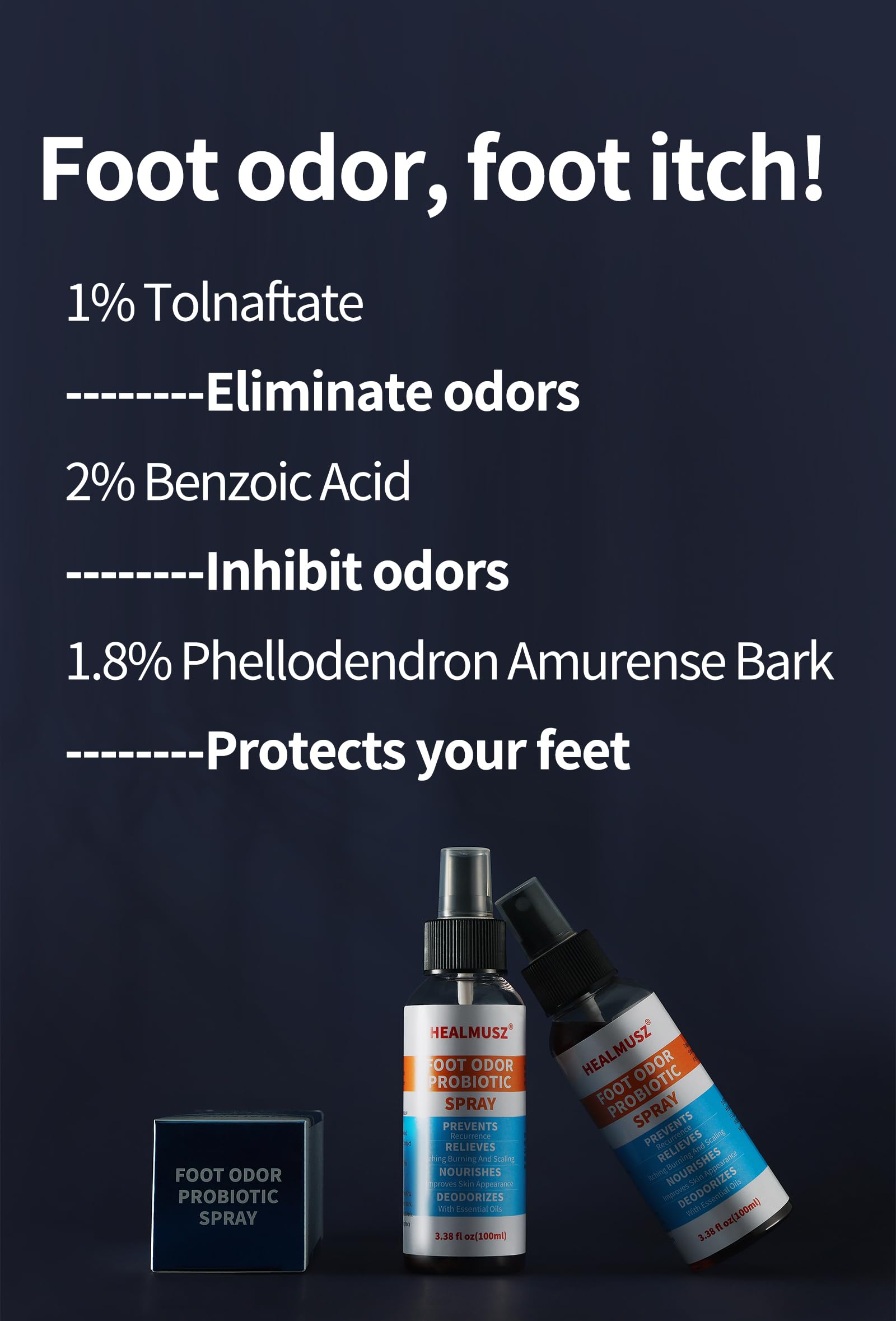 Extra Strength Foot Fungus Treatment Spray - Odor Remover for Athletes & Hikers