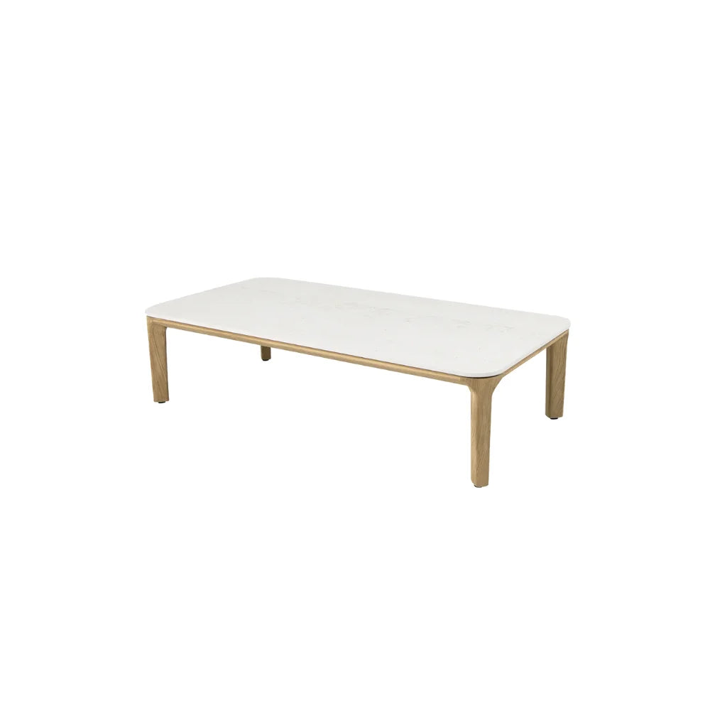 Modern Rectangle Outdoor Coffee Table - Weather-Resistant Patio Furniture for Garden, Poolside & Backyard Relaxation