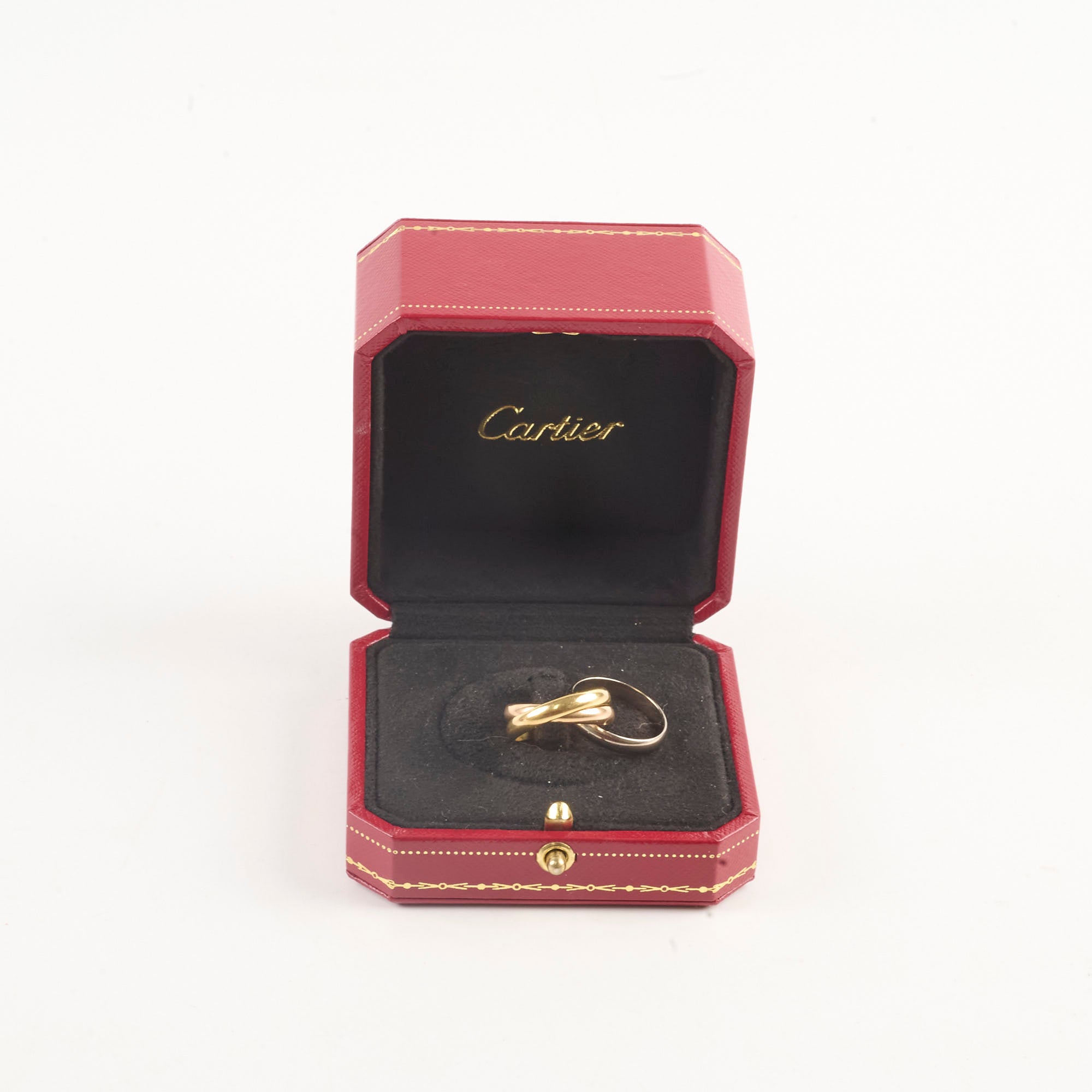 Cartier Trinity Ring 18K Gold Tri-Color Band Size 52 - Luxury Wedding, Anniversary & Gift Jewelry for Women