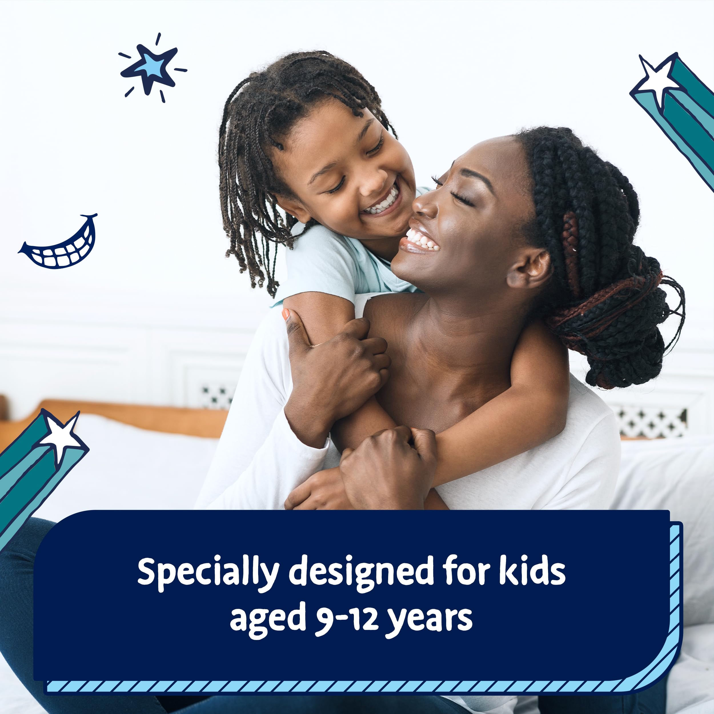 Aquafresh Advance 9-12 Kids Toothpaste for Big Kids - Lasting Protection for New Permanent Teeth, 75ml Tube - Gentle Fluoride Toothpaste for Tweens Transitioning to Adult Teeth | Perfect for School & Sleepovers