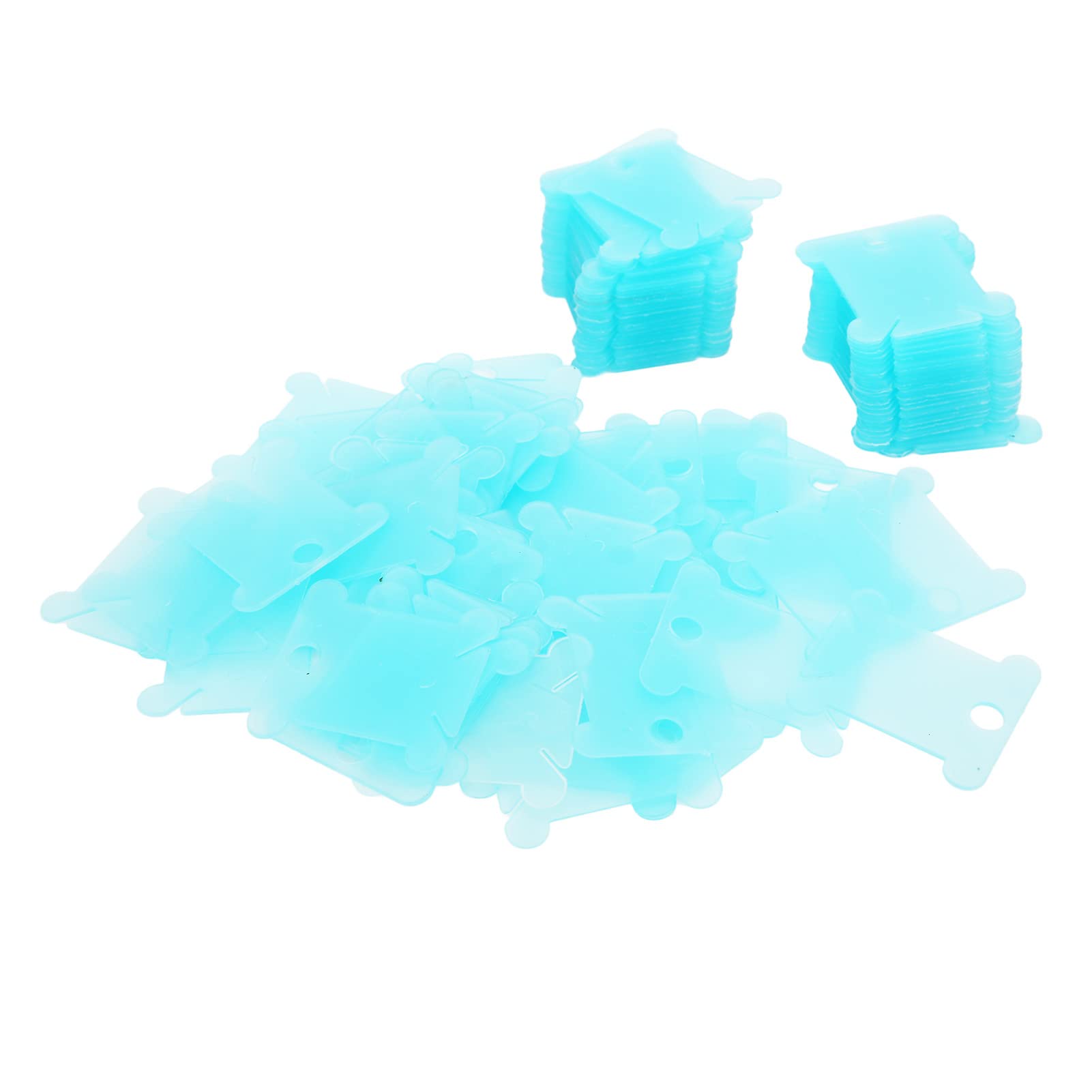 100Pcs Transparent Eco-Friendly Plastic Floss Bobbins for Embroidery Threads - Perfect for Organizing Embroidery Floss, Cross Stitch Supplies & Craft Projects