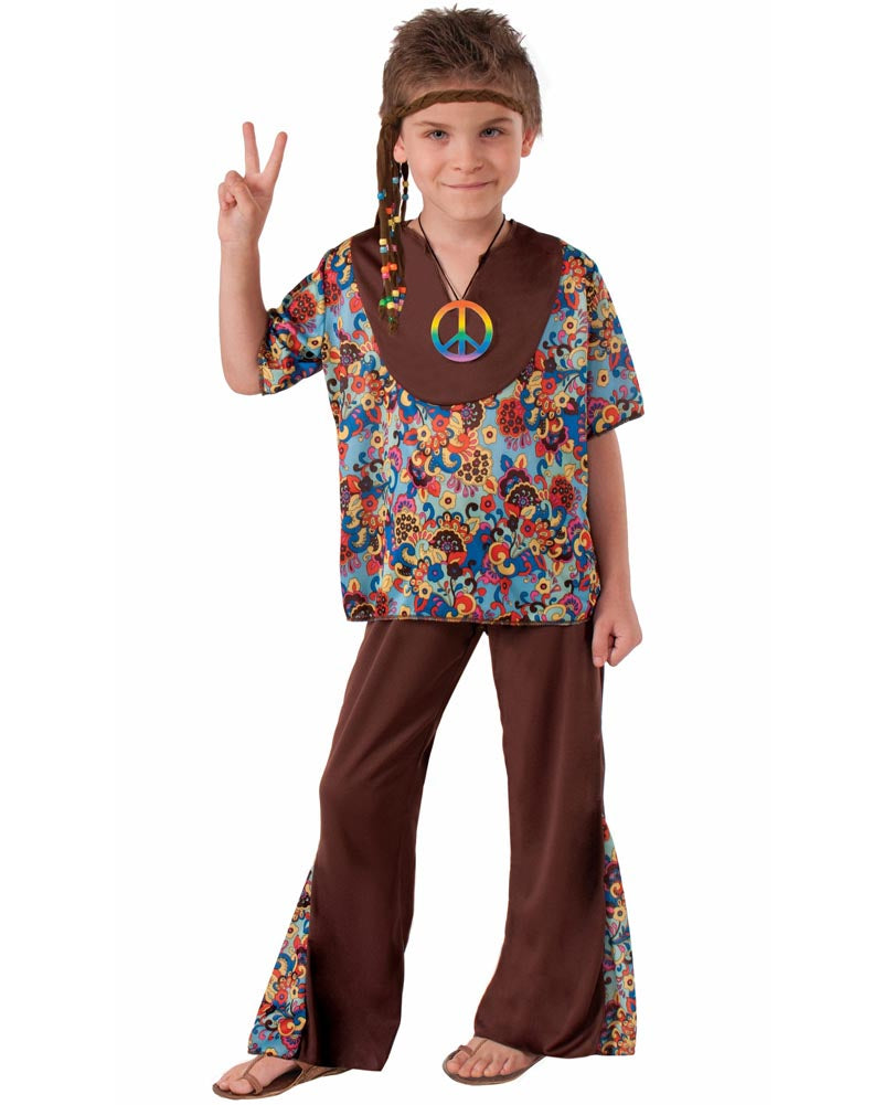 60s Hippie Boys Costume - Vintage 1960s Hippie Outfit for Kids - Perfect for Halloween, Costume Parties & Theme Events
