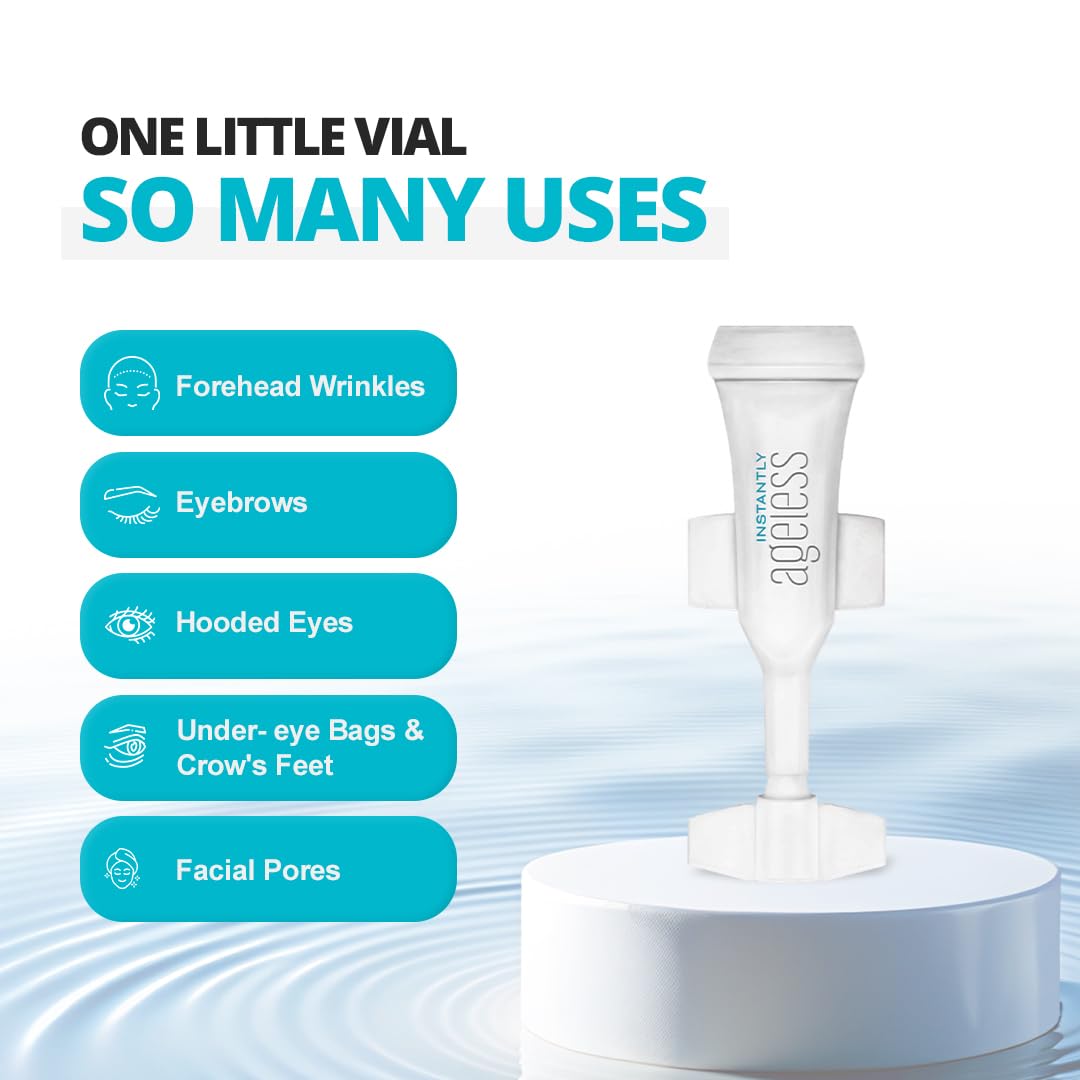 Instantly Ageless Anti-Aging Face Cream - Instant Wrinkle Tightener & Under Eye Bags Remover - 25 Vials Facelift Treatment for Youthful Skin | Perfect for Daily Use, Special Occasions & Travel Skincare Routine