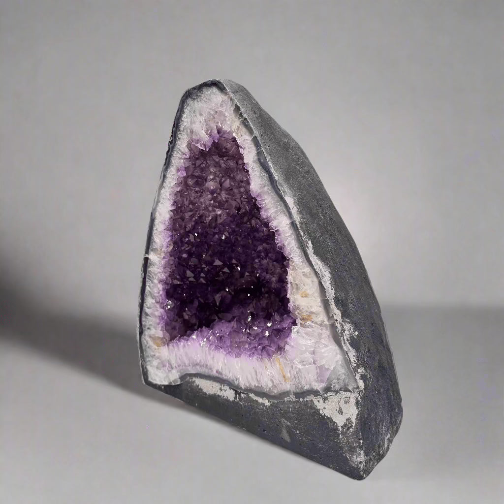 Natural Amethyst Geode Cathedral from Brazil - 14 to 42 lbs | Large Purple Crystal Cluster for Home Decor, Meditation & Healing | Perfect for Living Room, Office or Spiritual Space