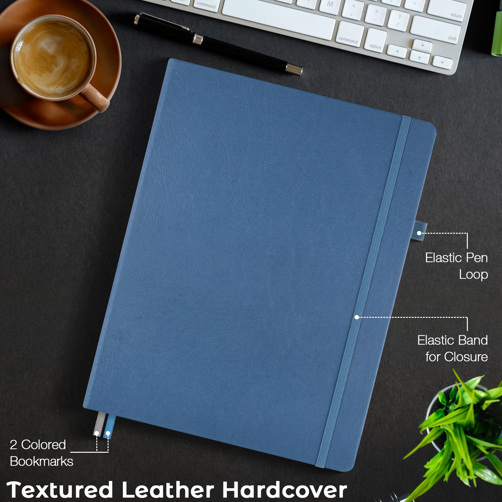Premium Hardcover Graph Paper Notebook 8.5