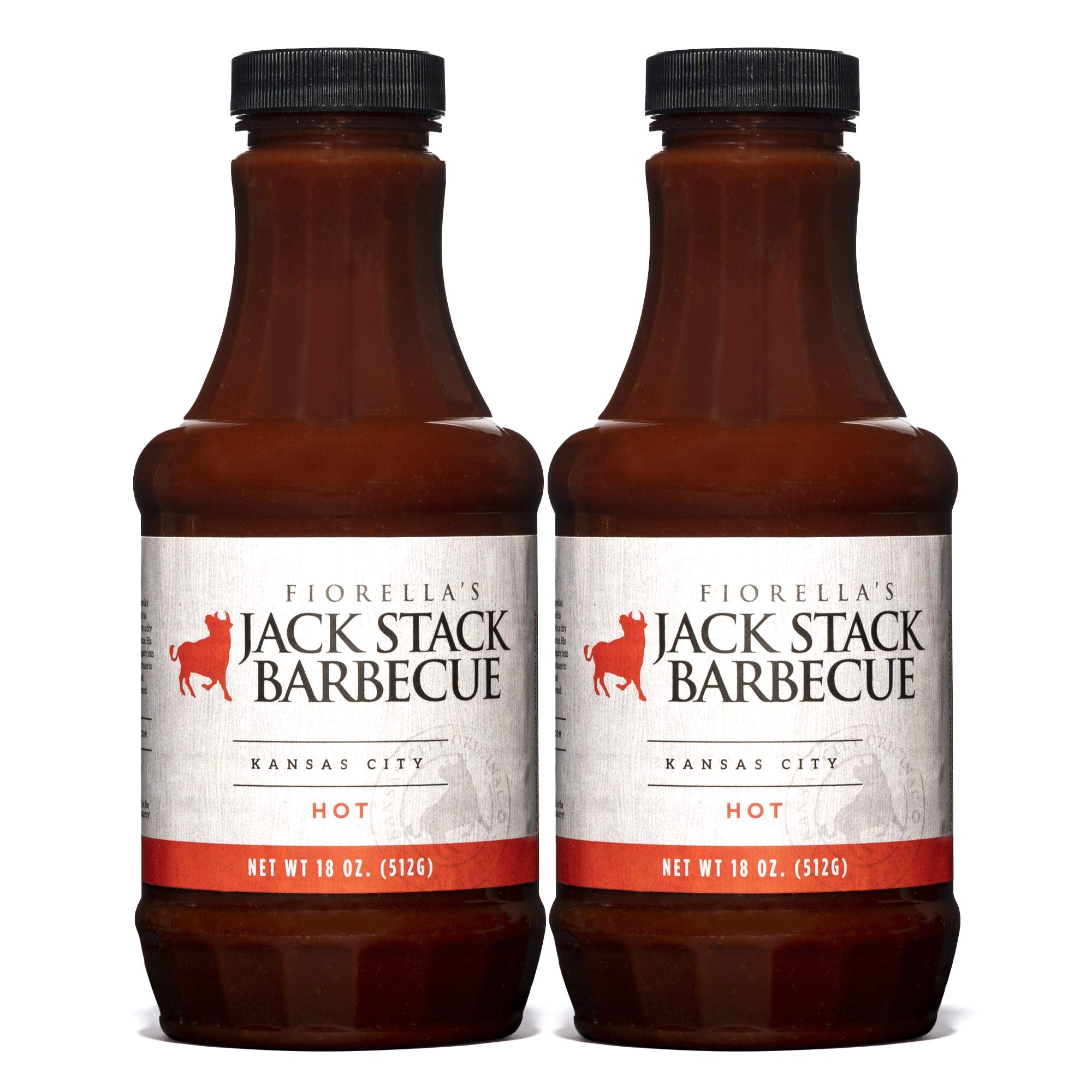 Jack Stack Barbecue Hot Sauce - Kansas City Cayenne Pepper BBQ Sauce 2 Pack (2x18oz) - Spicy Smoked KC BBQ Sauce for Ribs, Wings & Grilling - Authentic Kansas City Flavor