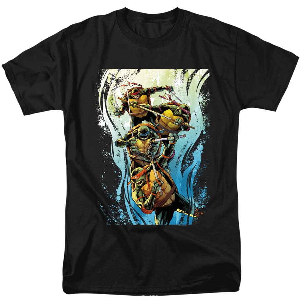 LOGOVISION TMNT Teenage Mutant Ninja Turtles Rainbow Warriors Collection Unisex Adult T-Shirt | Cool Graphic Tee for Fans | Perfect for Cosplay, Casual Wear & Gift Giving