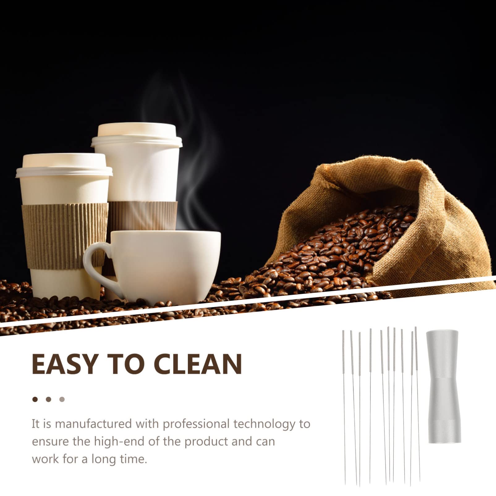 Premium Coffee Stirrers & Espresso Whisk - Barista Tools for Coffee Shops, Cafes & Home Brewing - Durable Stainless Steel Coffee Needle Stirrer & Mixing Tool for Perfect Espresso & Latte Art