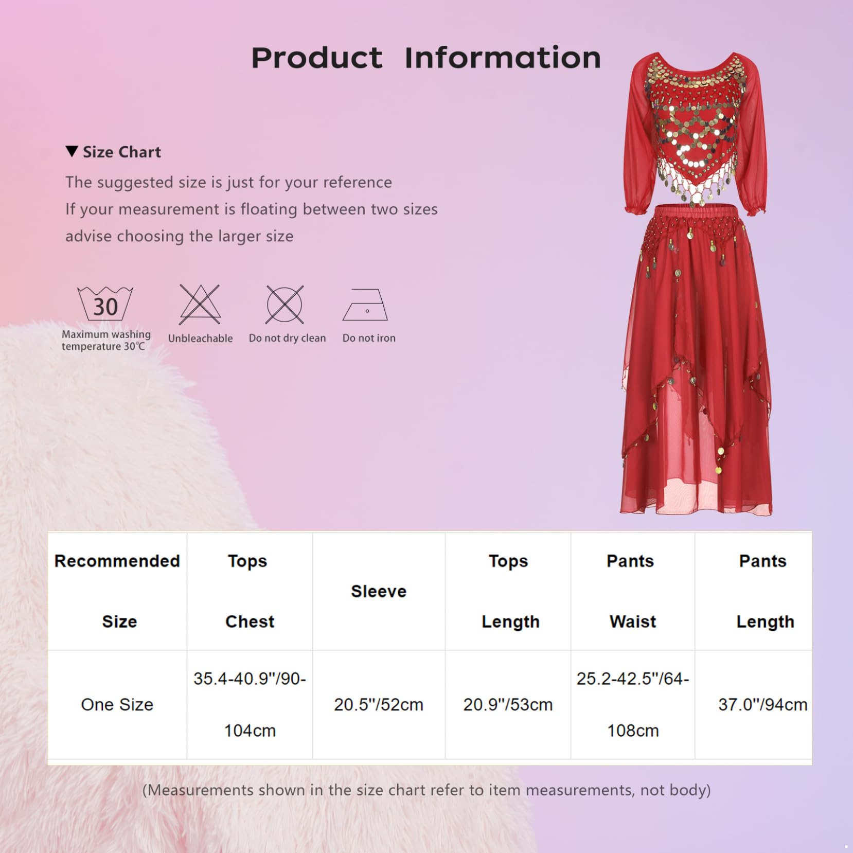 YOOJOO Women's Belly Dance Costume - Elegant Indian Dance Outfit for Stage Performances, Halloween Parties, Carnival Events, and Cultural Festivals