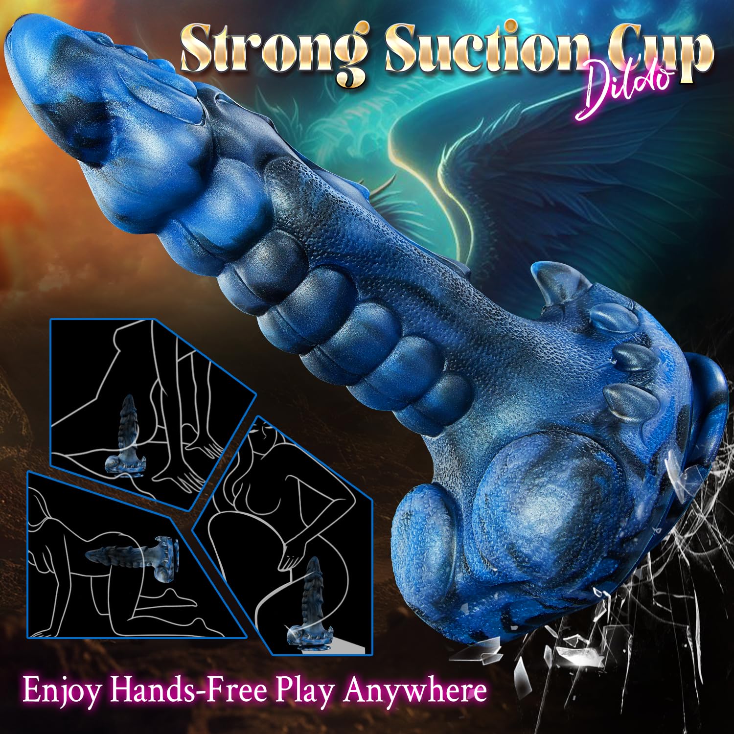 5-in-1 Fantasy Monster Dildo Vibrator - 9.5