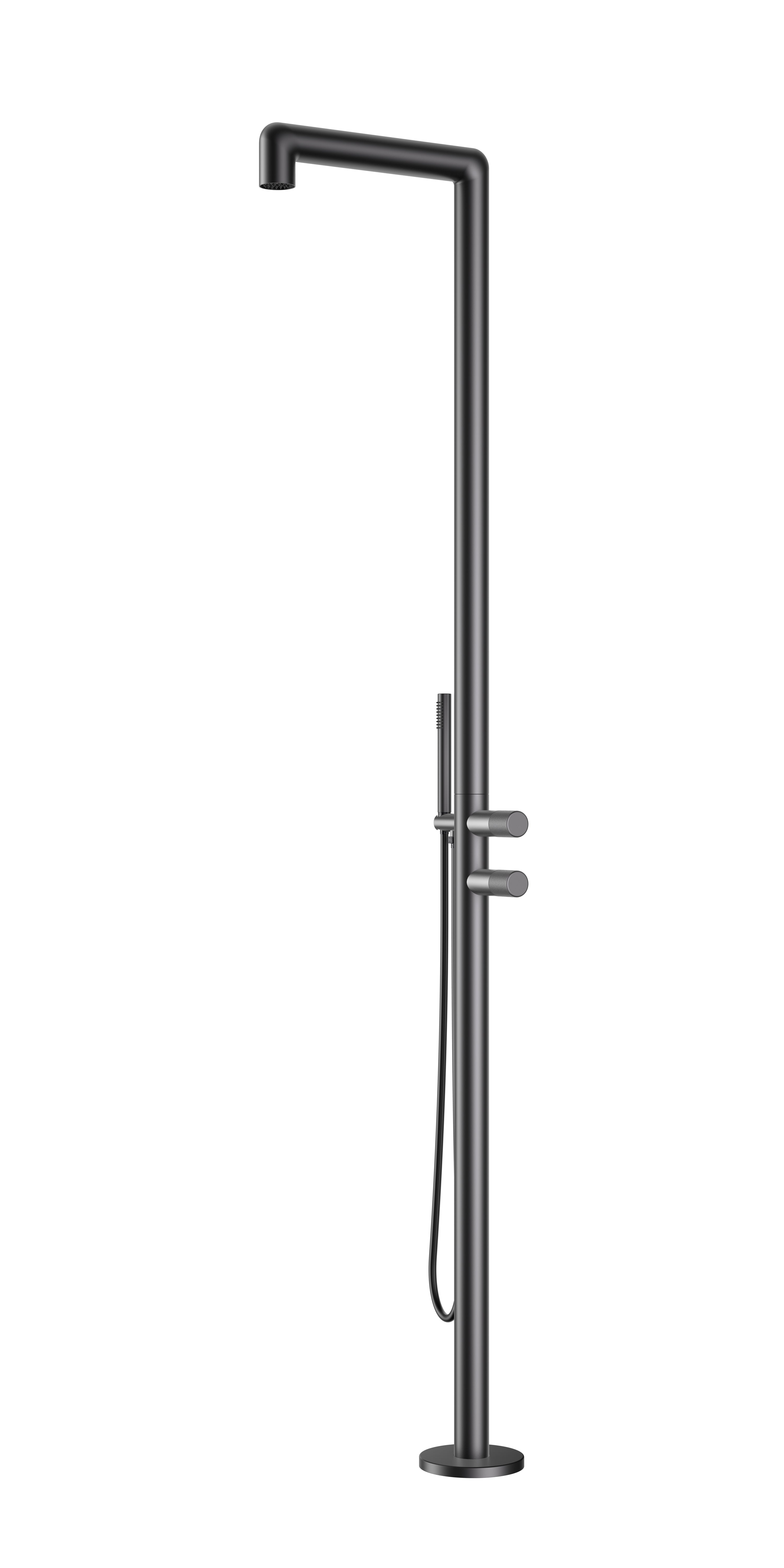 DAX Freestanding Outdoor Shower with Hand Shower & Stainless Steel Body - Perfect for Poolside, Beach House, Garden & Backyard Use (Model DAX 807271)