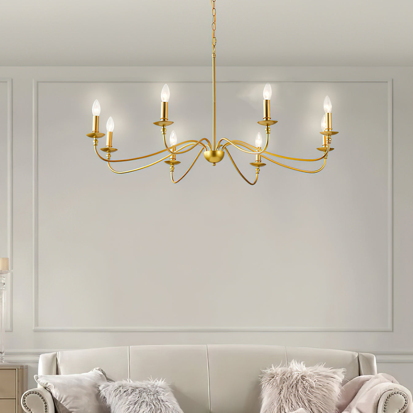 Elegant Eleanor Crystal Chandelier - Modern Ceiling Light Fixture for Dining Room, Bedroom & Living Room Decor
