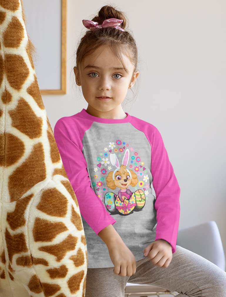Tstars Easter Kids Shirt - Bunny 3/4 Sleeve Baseball Jersey for Toddlers - Perfect for Easter Egg Hunts & Spring Family Photos