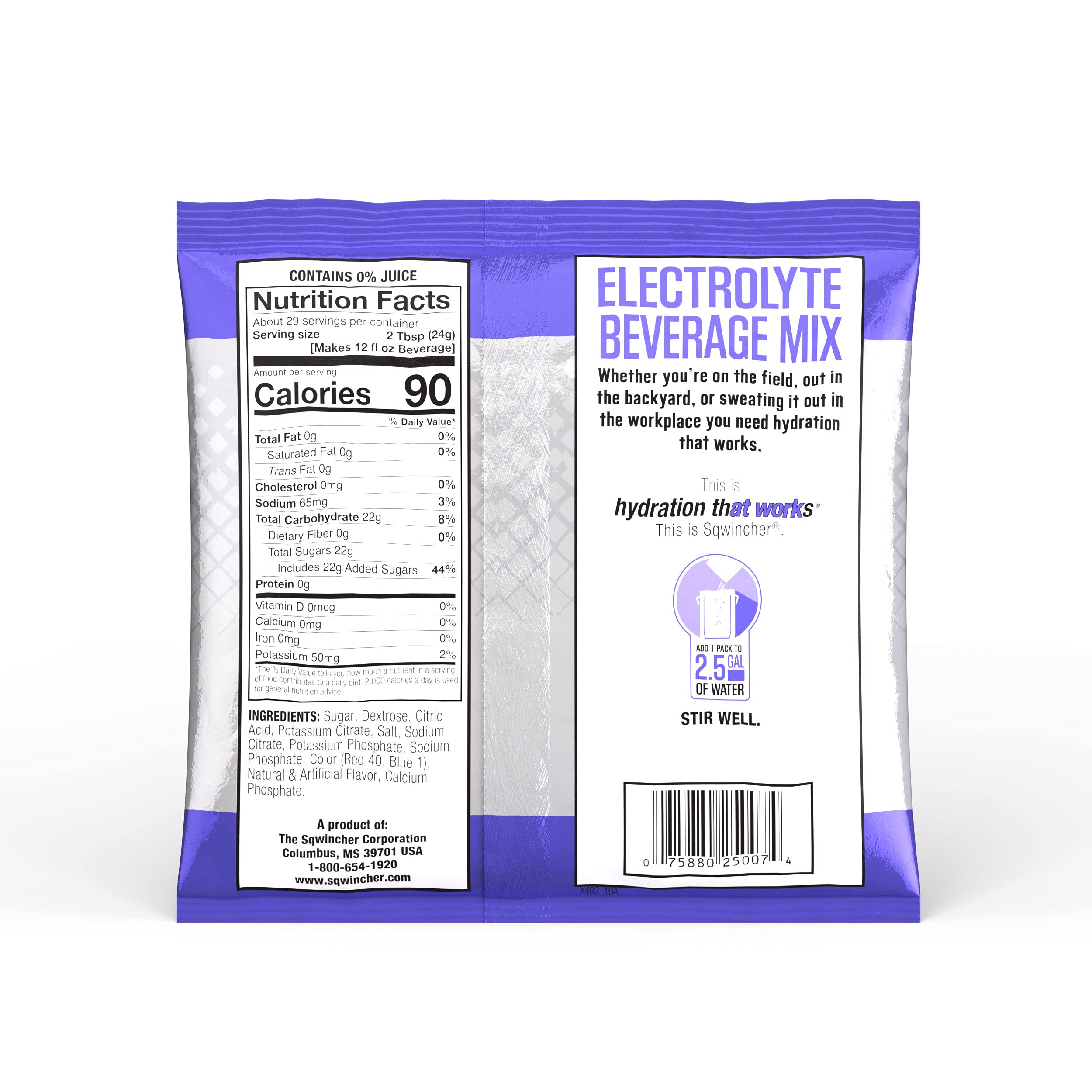 Sqwincher Electrolyte Powder Pack - Assorted Flavors Hydration Drink Mix, 23.83 oz (Pack of 32) | Ideal for Athletes, Outdoor Activities & Post-Workout Recovery