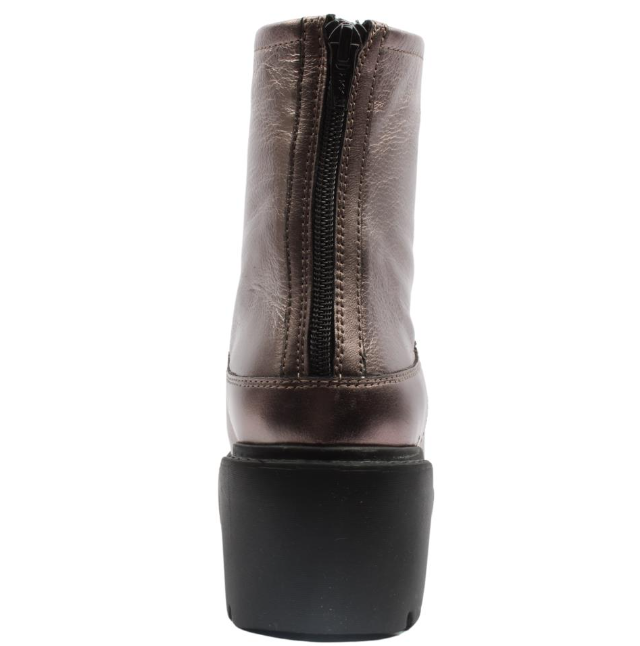 Unisa Jorge Women's Bronze Leather Ankle Boots - Comfortable Low Heel Chelsea Booties for Fall/Winter Fashion, Work & Casual Outfits
