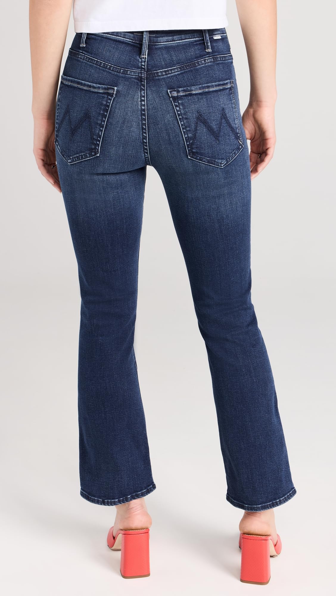 MOTHER Women's The Hustler Ankle Jeans - High Waist Skinny Denim Pants for Casual Wear & Everyday Outfits