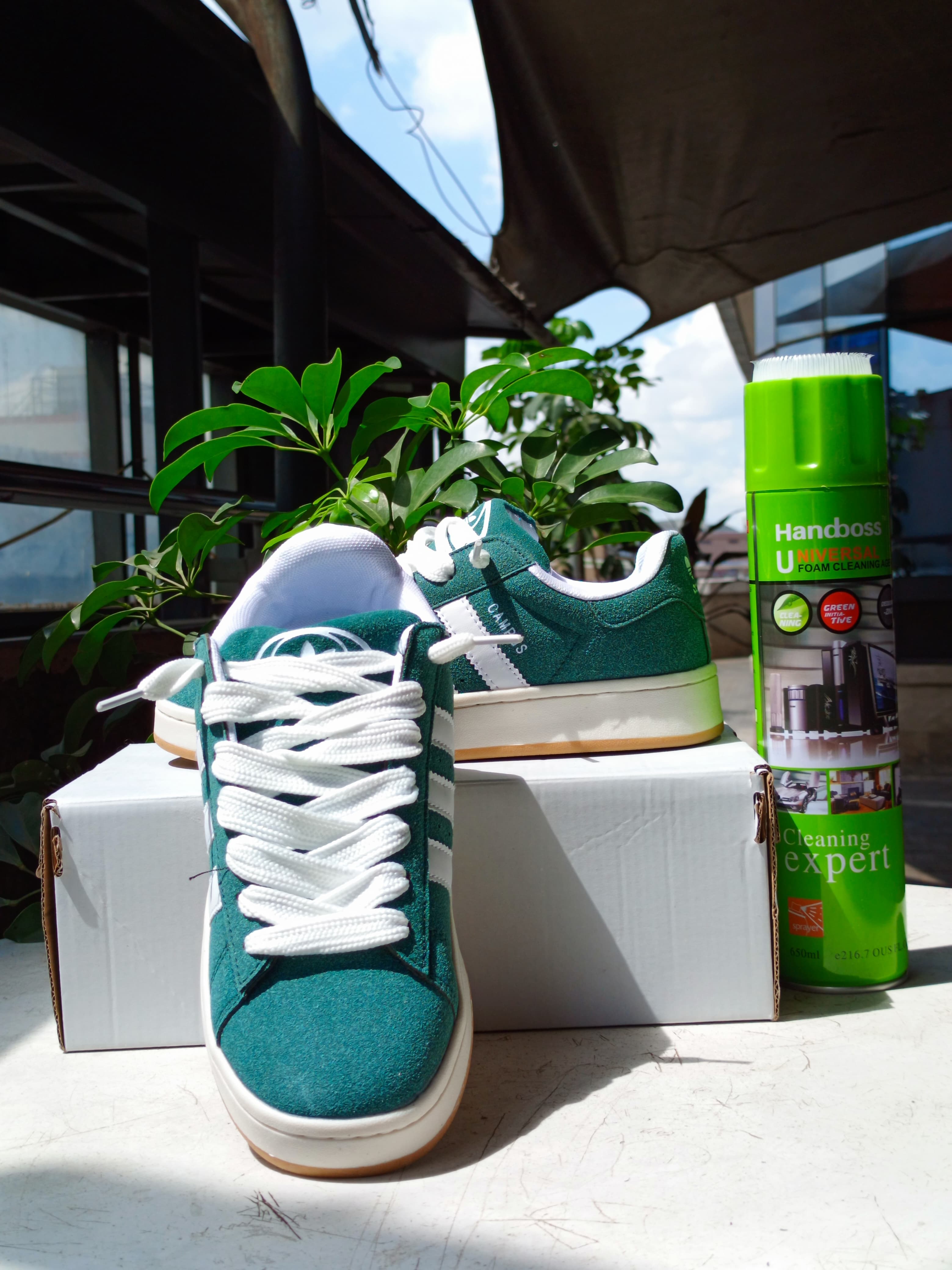 Adidas Campus Sneakers - Green & White Classic Shoes for Men & Women | Casual Wear, Street Style & Everyday Comfort