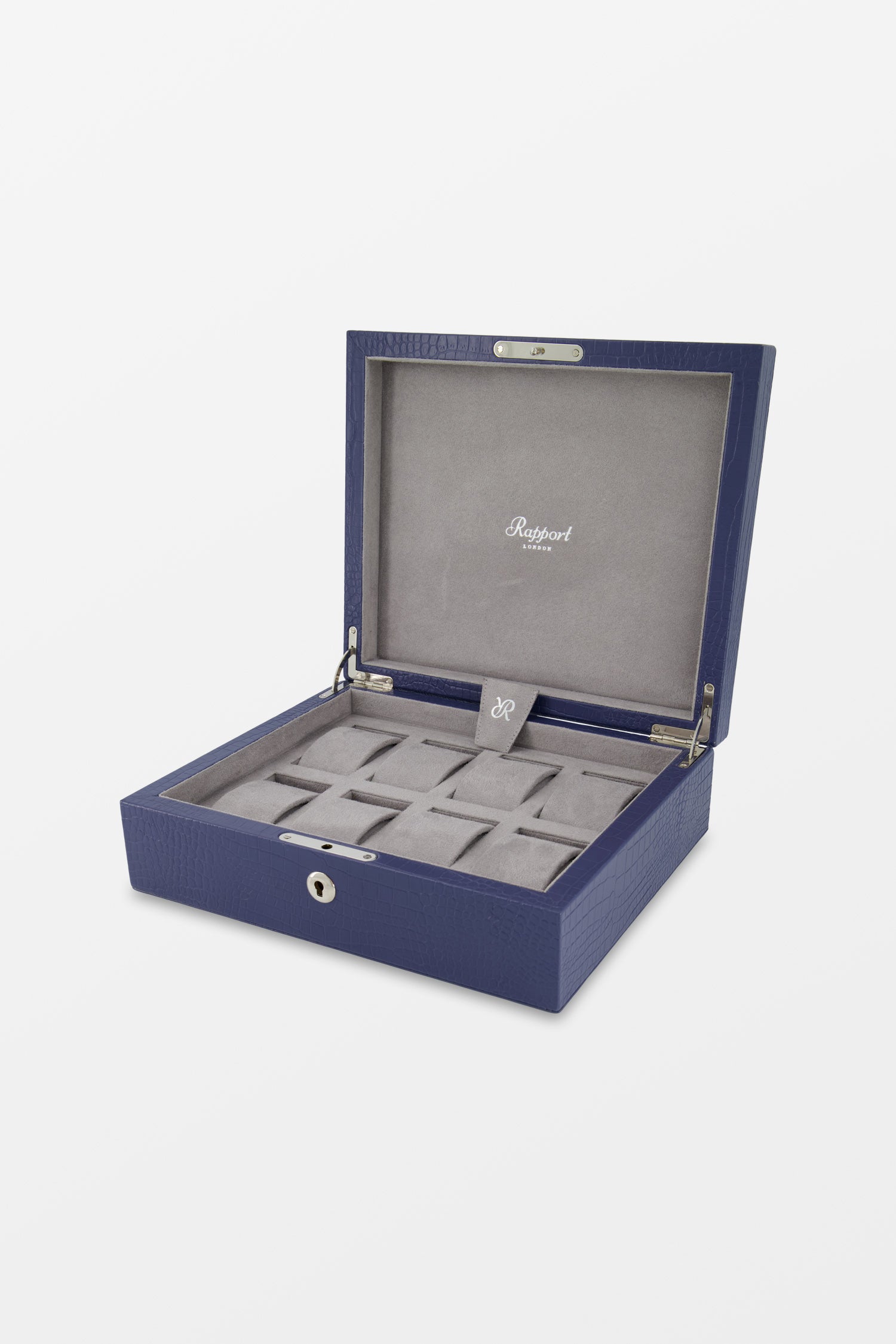 Premium Blue Brompton Eight Watch Box - Luxury Leather Watch Storage Case for Men & Women - Perfect for Travel, Home Display & Watch Collectors