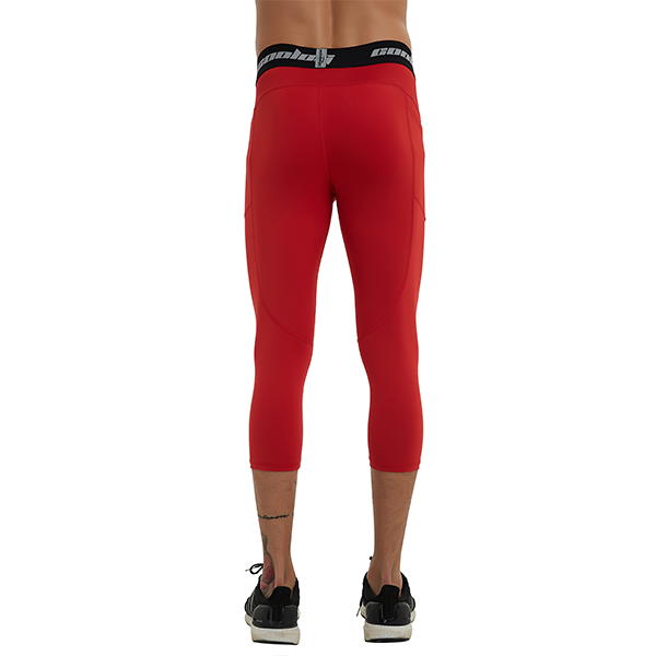 Women's Capri Leggings with Side Pockets - Stretchy Workout Yoga Pants in Red | Perfect for Gym, Running & Casual Wear