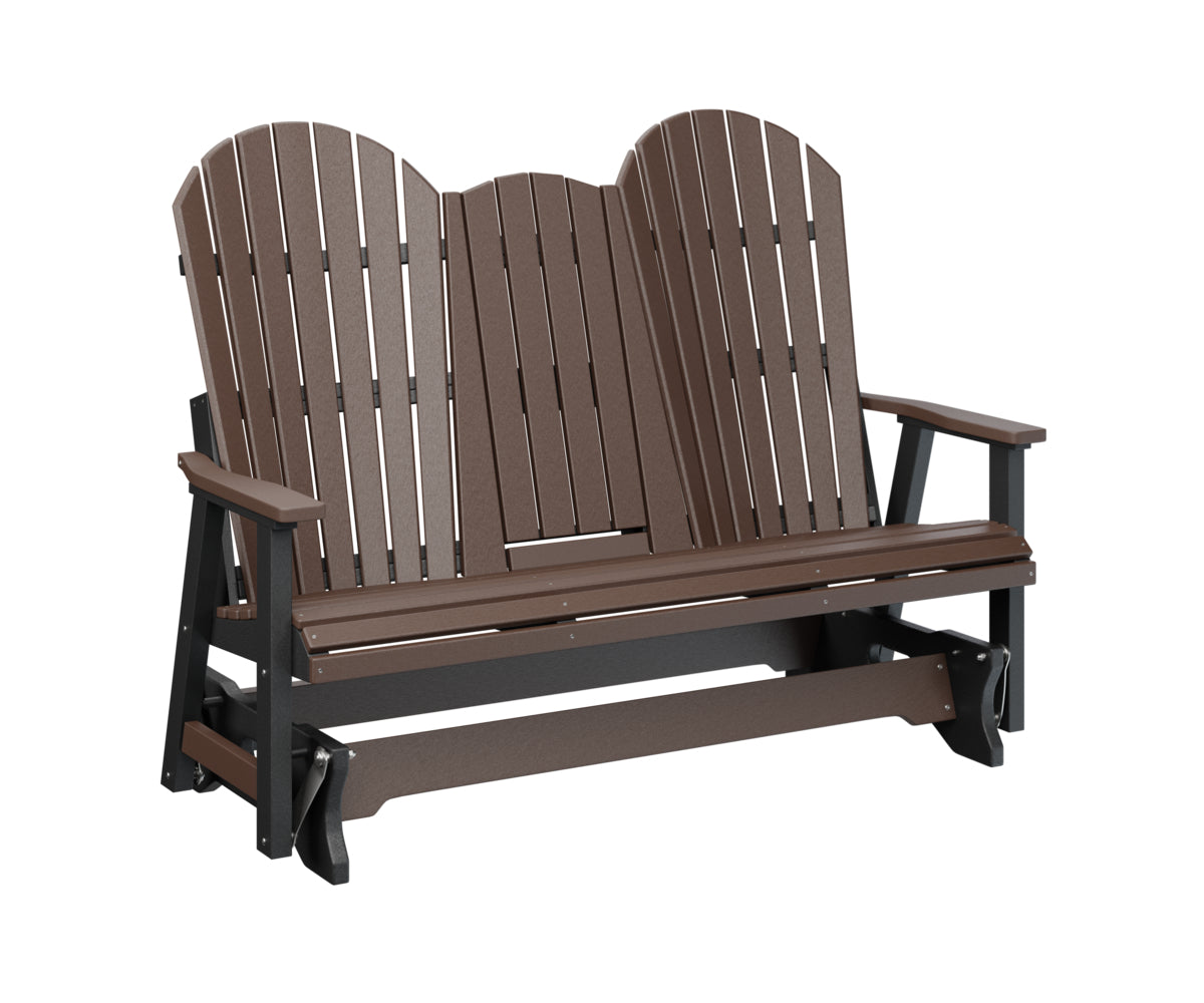 Berlin Gardens Comfo Back 3-Seat Glider Bench with Console - Outdoor Patio Furniture for Relaxing in Garden, Deck, or Backyard