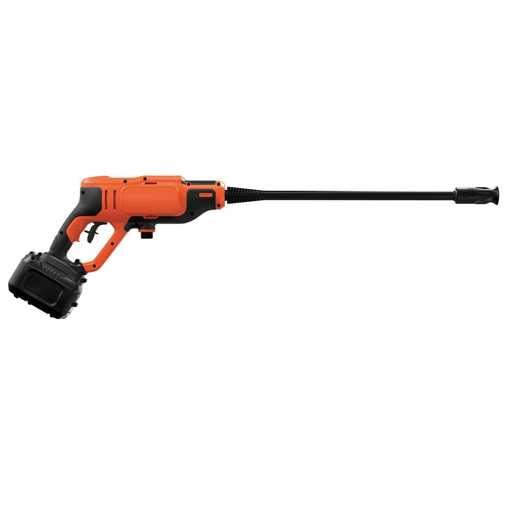 BLACK+DECKER 20V MAX Cordless Pressure Washer, 350 PSI Electric Power Cleaner (BCPW350C1) - Perfect for Driveway, Patio, Deck, and Outdoor Cleaning