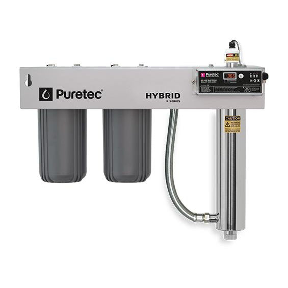 Puretec Hybrid R1 Dual Stage Whole House UV Water Filtration System - 75 LPM (20 GPM) for Clean Drinking Water | Removes Bacteria, Viruses & Contaminants | Ideal for Homes, Farms & Off-Grid Living