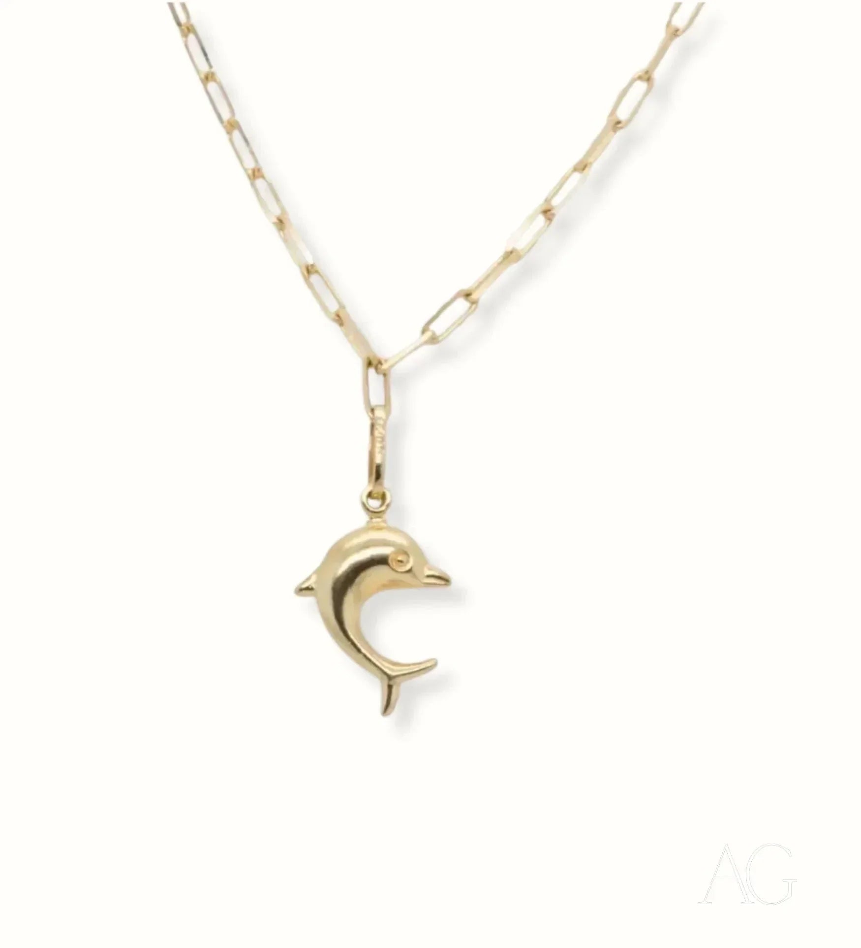 18k Gold Dolphin Charm Anklet - Elegant Adjustable Ankle Bracelet for Women, Perfect for Beach Vacations & Summer Outfits