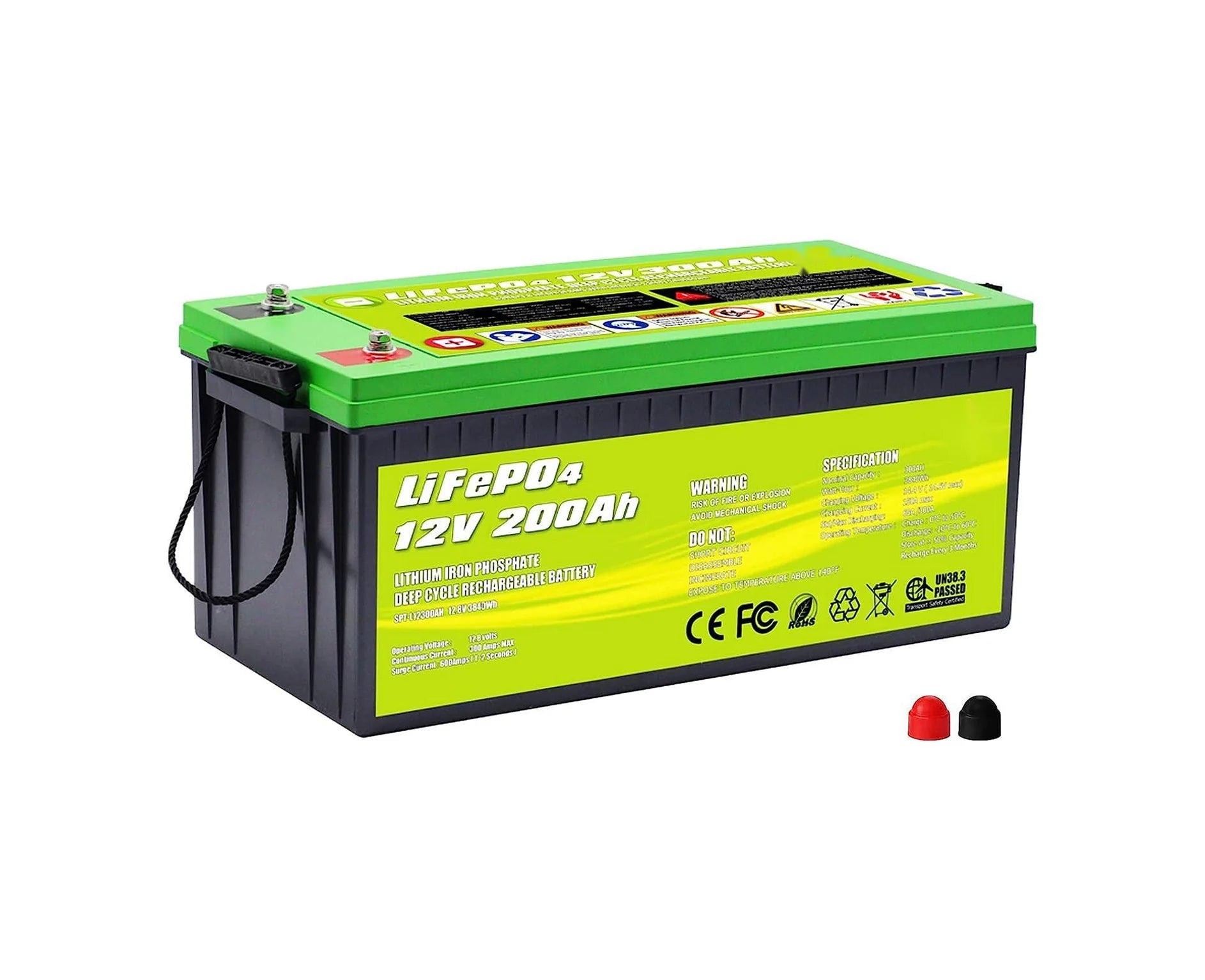 ACOPOWER 12V 200Ah LiFePO4 Deep Cycle Lithium Battery - Perfect for Solar Power Systems, RVs, Marine & Off-Grid Applications