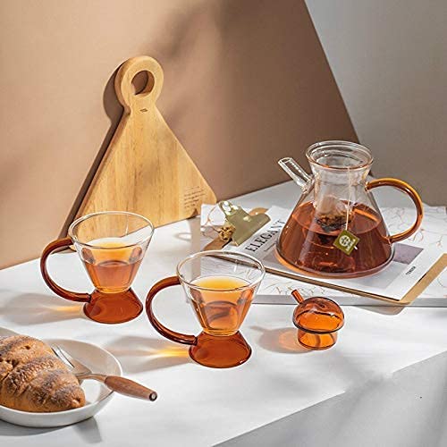 Premium Nordic Style Glass Tea Set - Heat-Resistant Teapot with 4 Cups, Modern Chinese Tea Ceremony Set for Home & Office Use - Perfect for Afternoon Tea, Gifts, and Relaxation Moments