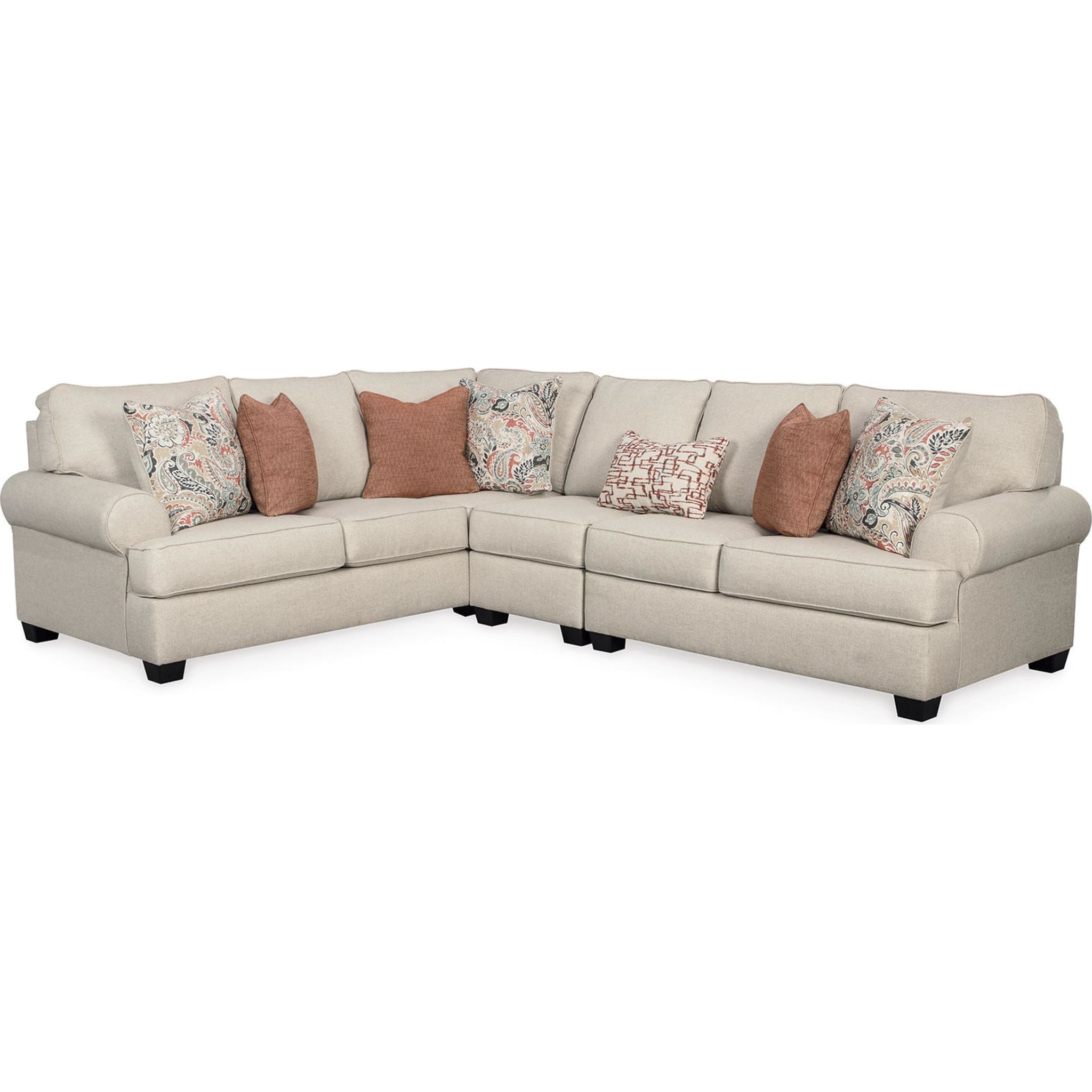 Amici 3-Piece Sectional Sofa Set - Modern L-Shaped Couch with Chaise for Living Room, Family Room & Apartment | Comfortable Fabric Upholstery, Sturdy Frame | Perfect for Entertaining Guests & Relaxing