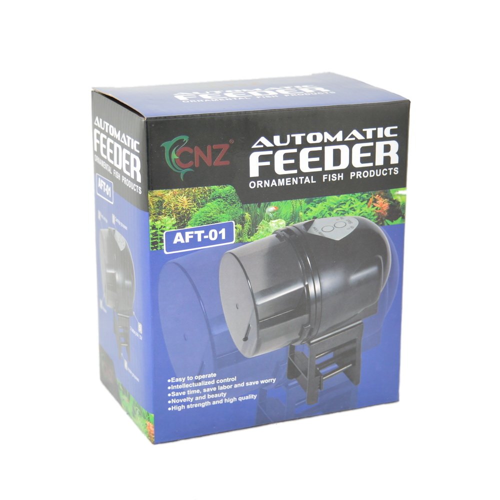 CNZ Automatic Fish Feeder - Adjustable Aquarium Food Dispenser with Timer for Freshwater & Saltwater Tanks - Perfect for Vacation, Office & Home Use