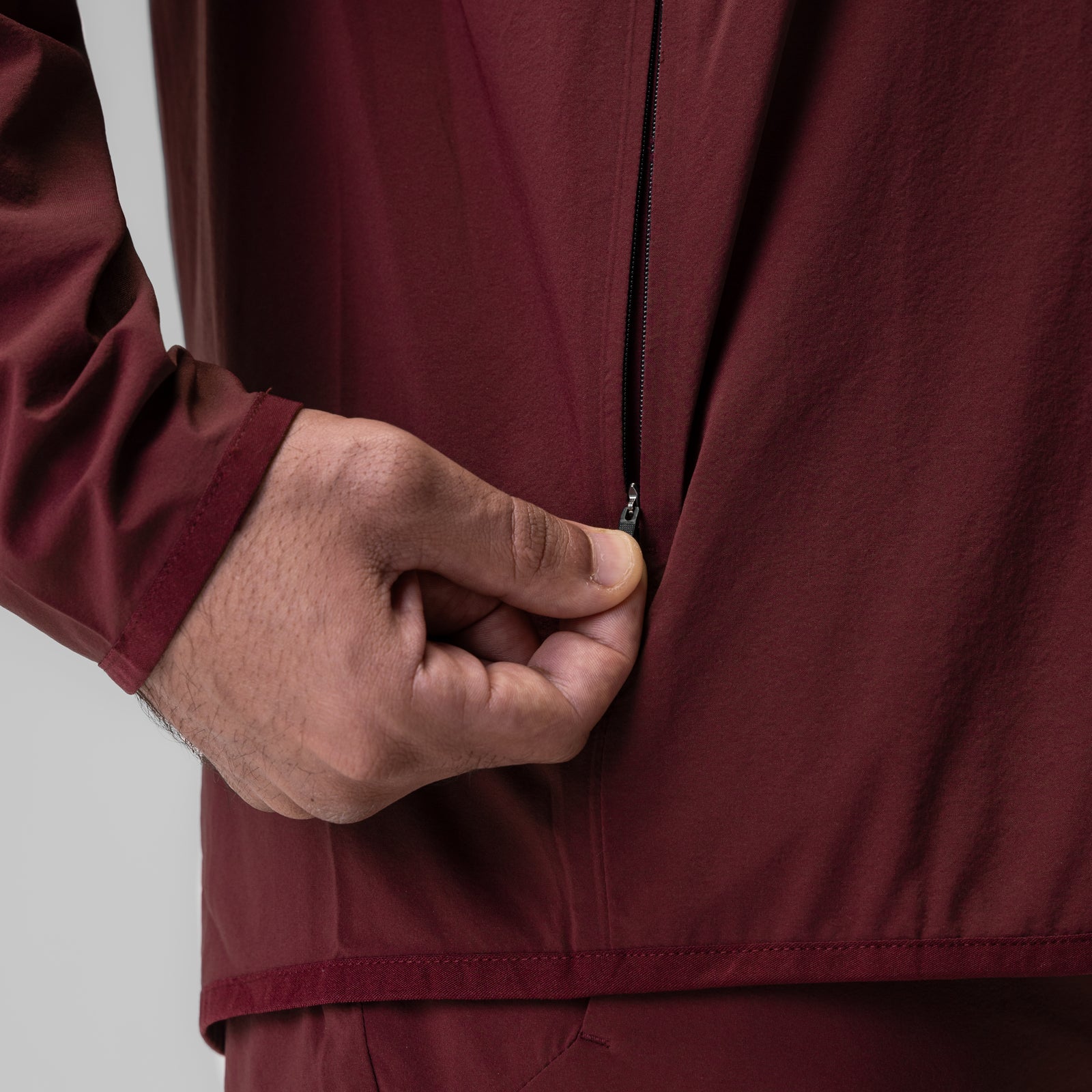 Aerotex™ Weather Ready Bonded Windbreaker Jacket for Men & Women - Lightweight Water-Resistant Outdoor Shell (Crimson Red) - Perfect for Hiking, Running & Travel