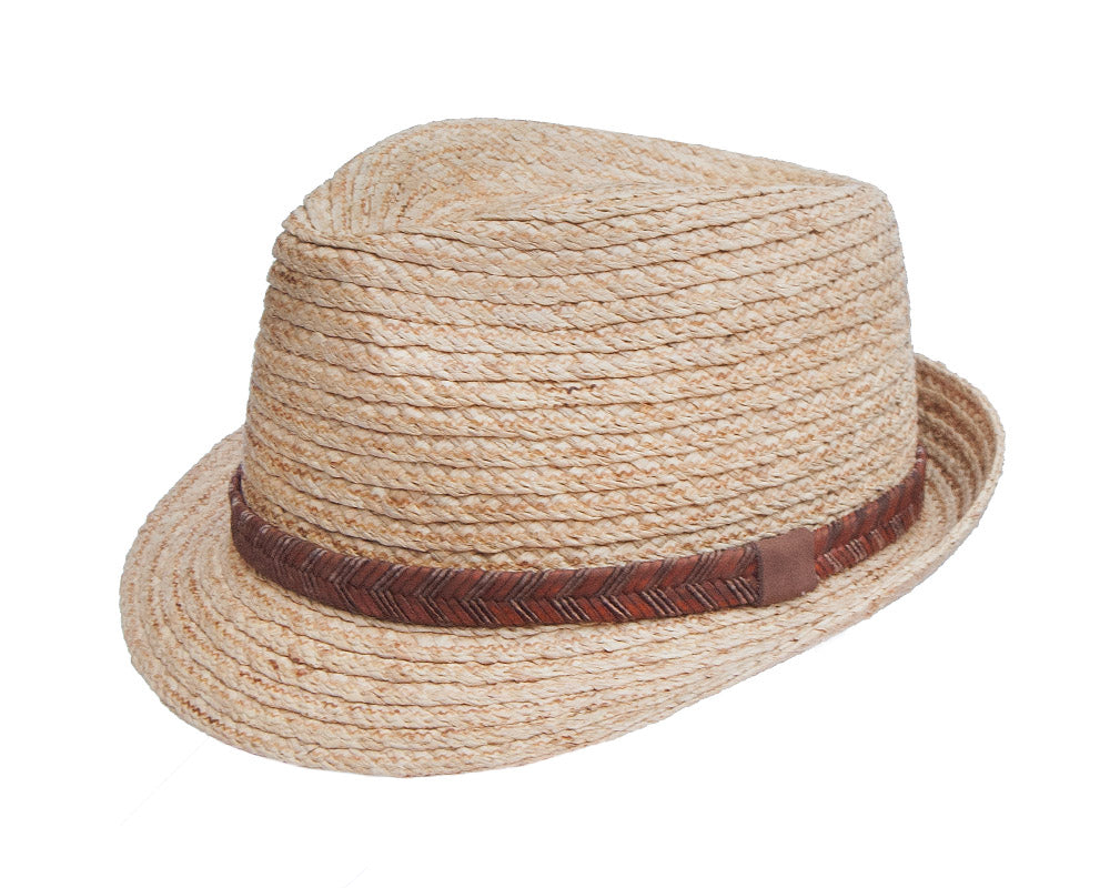 Stylish Avenel Raffia Safari Trilby Hat with Arrow Braid Band - Perfect for Outdoor Adventures, Beach Vacations & Summer Fashion