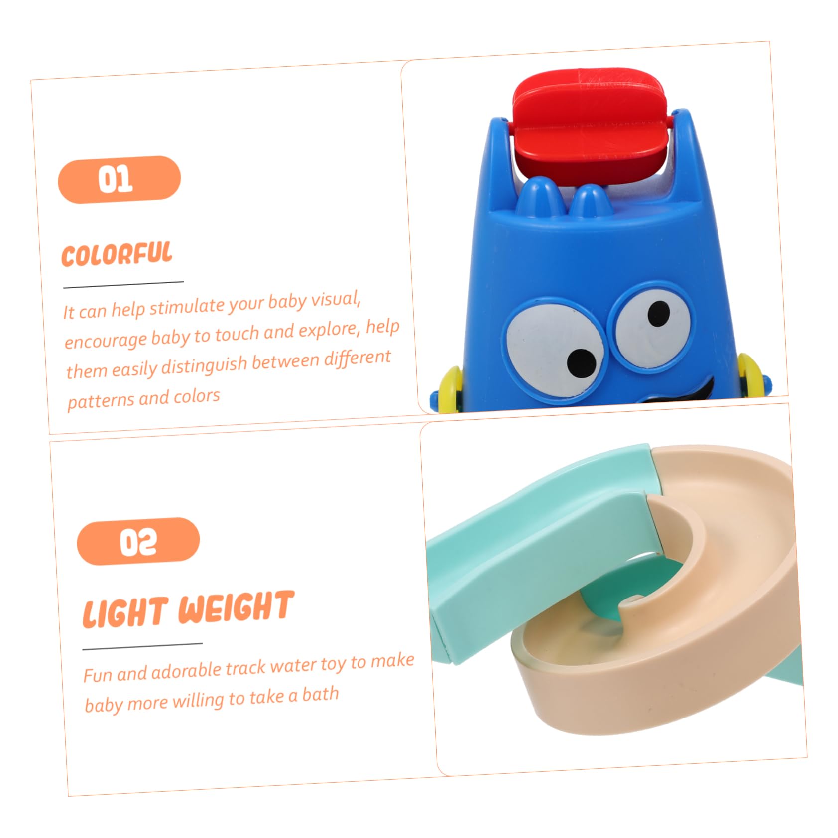 Vaguelly 2 Sets Cartoon Bath Toys for Kids Ages 3-4 - Fun Plastic Water Play Toys for Bathtub, Pool & Outdoor Playtime