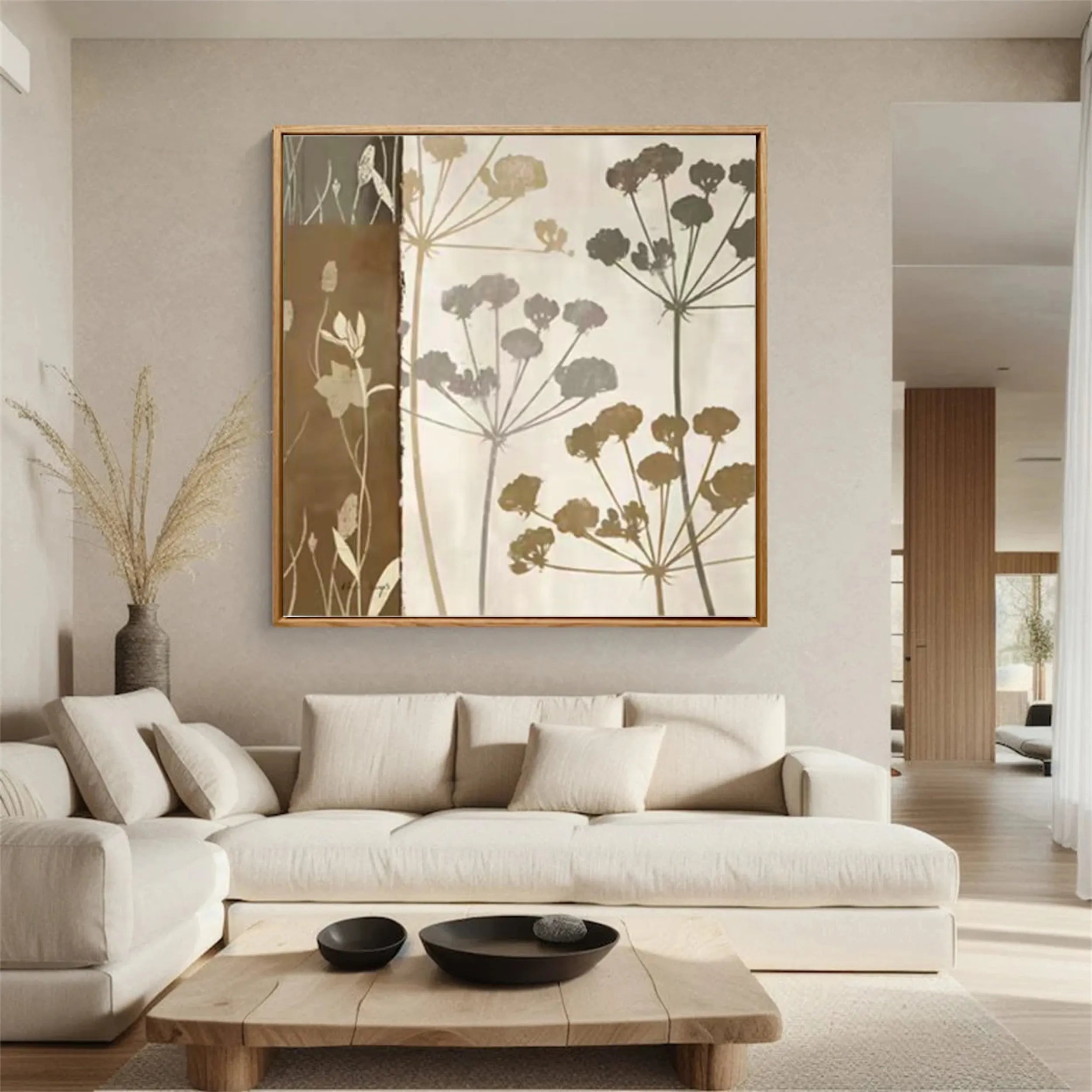 Flower and Tree Painting #FT 067 - Handmade Canvas Wall Art for Home & Office Decor - Perfect for Living Room, Bedroom, or Gift