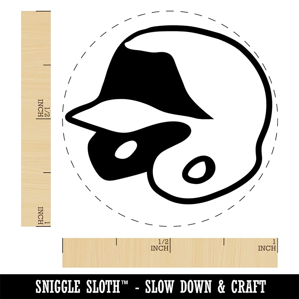 1 Inch Baseball Softball Batting Helmet Rubber Stamp for DIY Crafting, Scrapbooking, Planners & Journals - Perfect for Sports Fans, Team Gifts & Custom Projects
