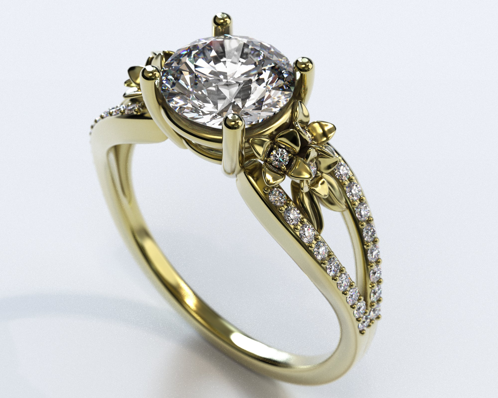 Stunning Moissanite Engagement Ring for Women - Sparkling Flower Design, Durable & Hypoallergenic - Perfect for Proposals, Anniversaries & Weddings