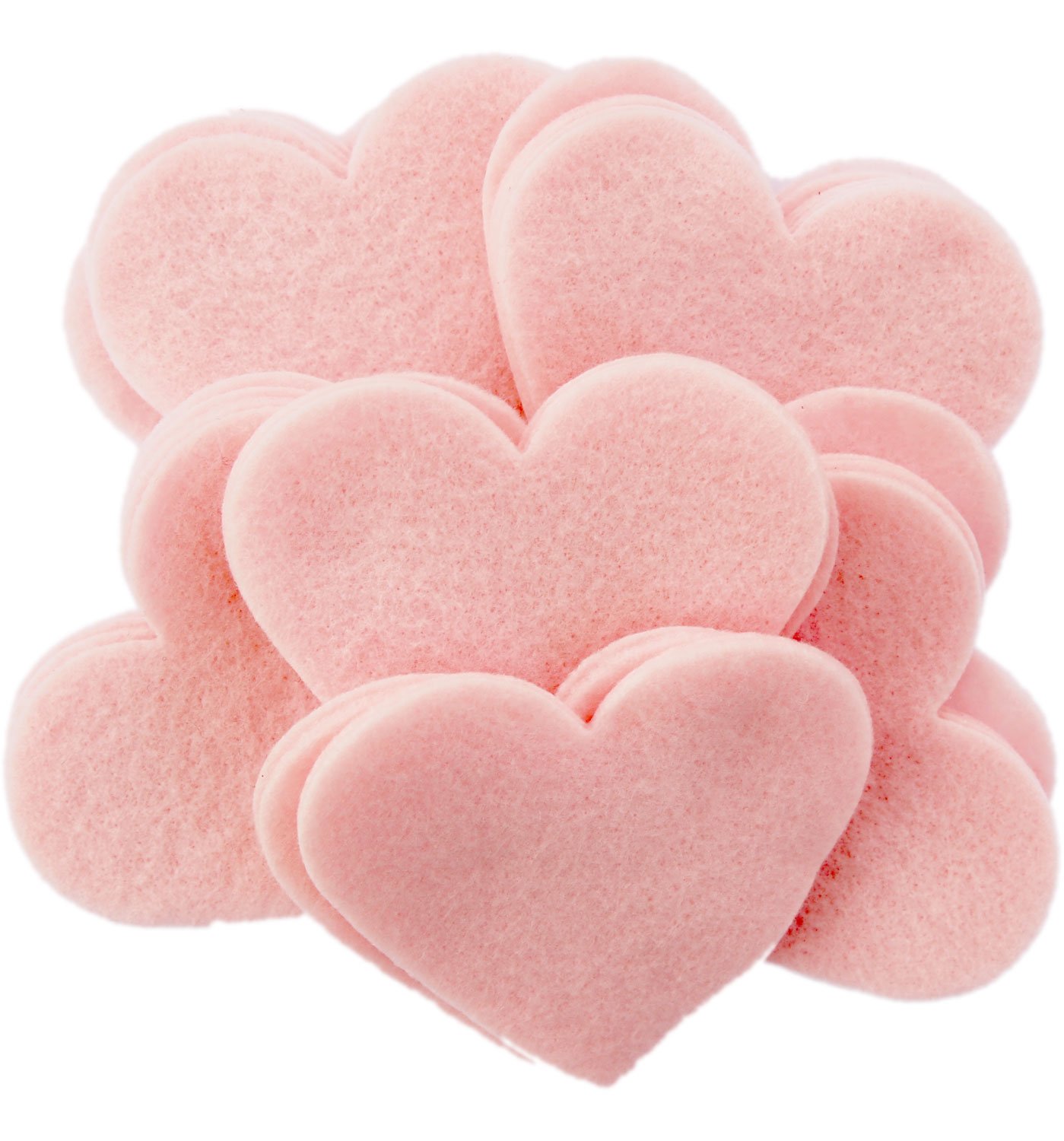 Playfully Ever After 1 Inch Stiff Felt Hearts 200pc - Light Pink | DIY Craft Supplies for Valentine's Day, Wedding Decorations & Scrapbooking Projects