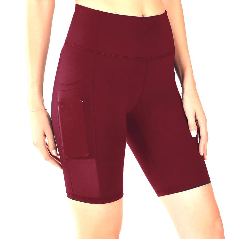 Flingr Poly Spandex Women's Slim Fit Sports Shorts - High Waist Workout Shorts for Yoga, Running, Gym & Cycling | Breathable & Stretchy Athletic Shorts for Women | Perfect for Training, Fitness & Casual Wear