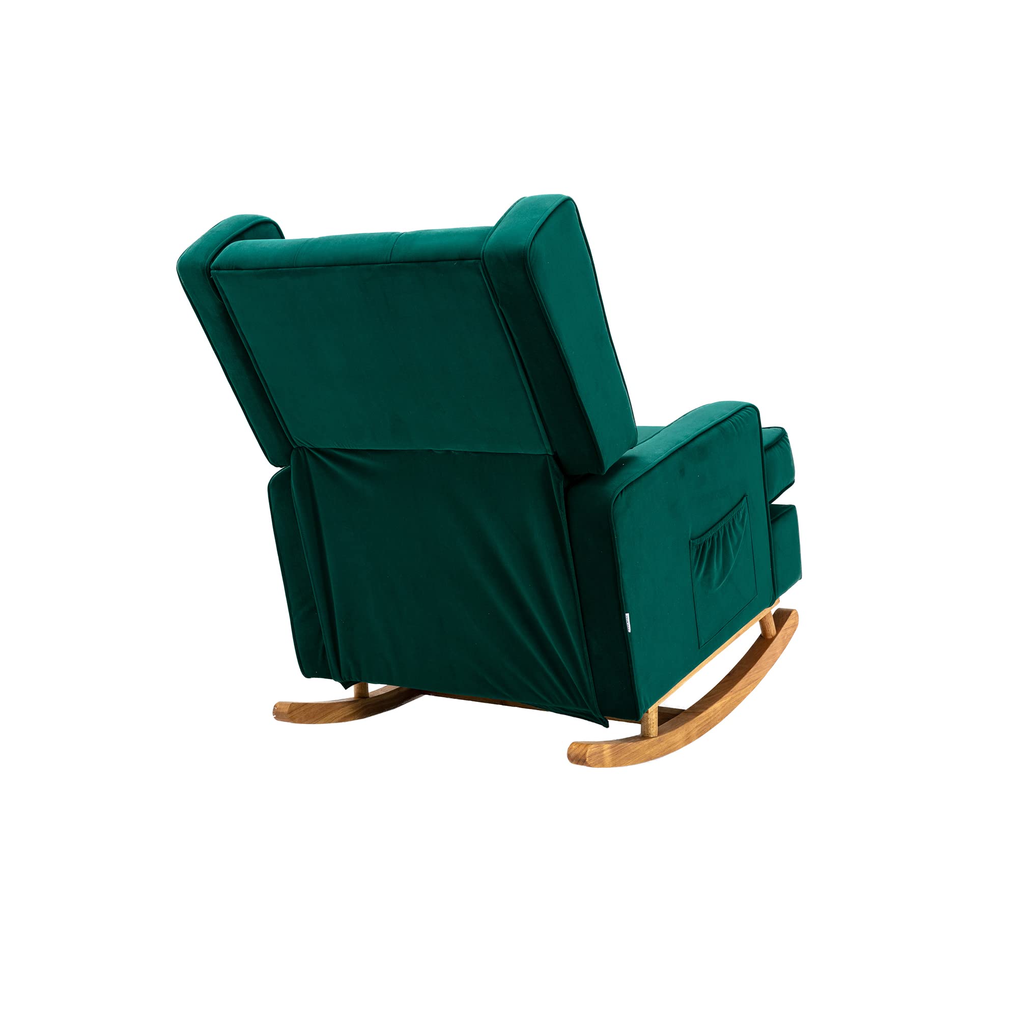 Modern Nursery Rocking Chair - High Back Upholstered Armchair with Comfortable Cushion | Perfect for Baby Nurseries, Living Rooms & Cozy Reading Corners