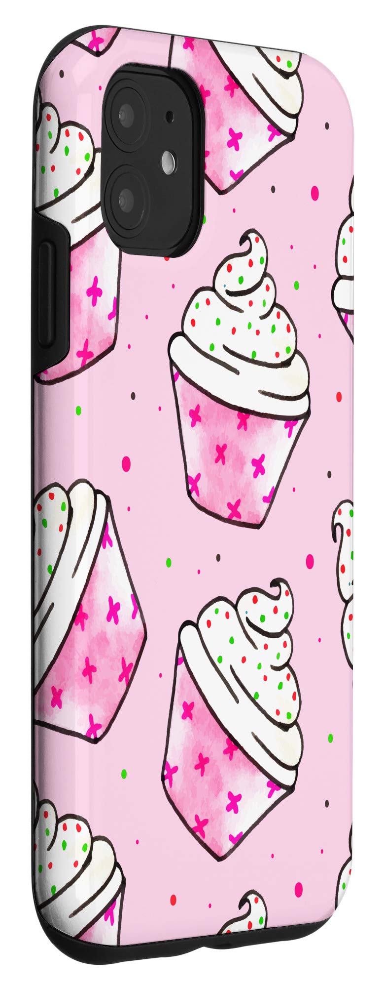 Cute Pink Cupcake iPhone 11 Case for Girls - Trendy Protective Phone Cover for School, Travel & Everyday Use