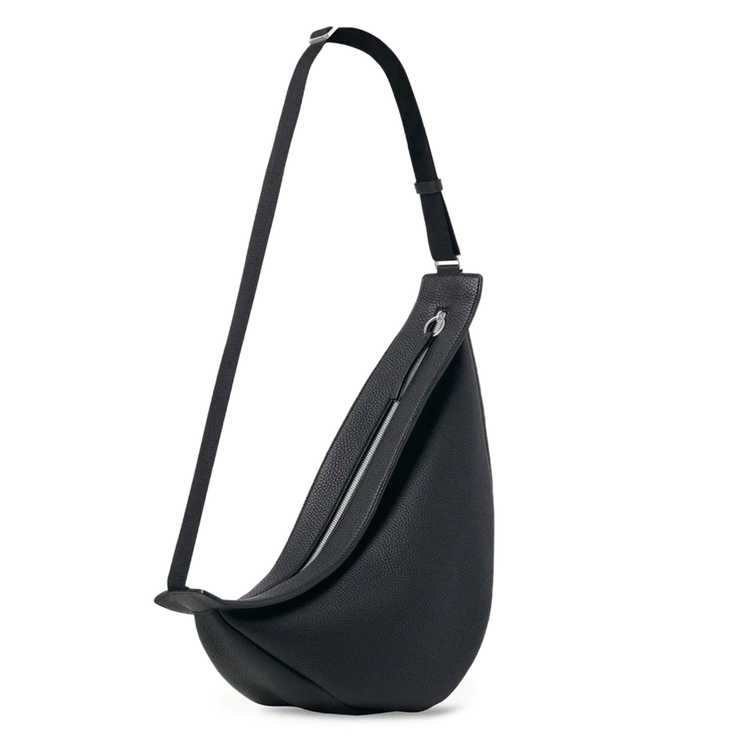 Premium Slouchy Banana Bag - Genuine Leather Large Tote Handbag for Women, Black - Perfect for Work, Travel & Everyday Use