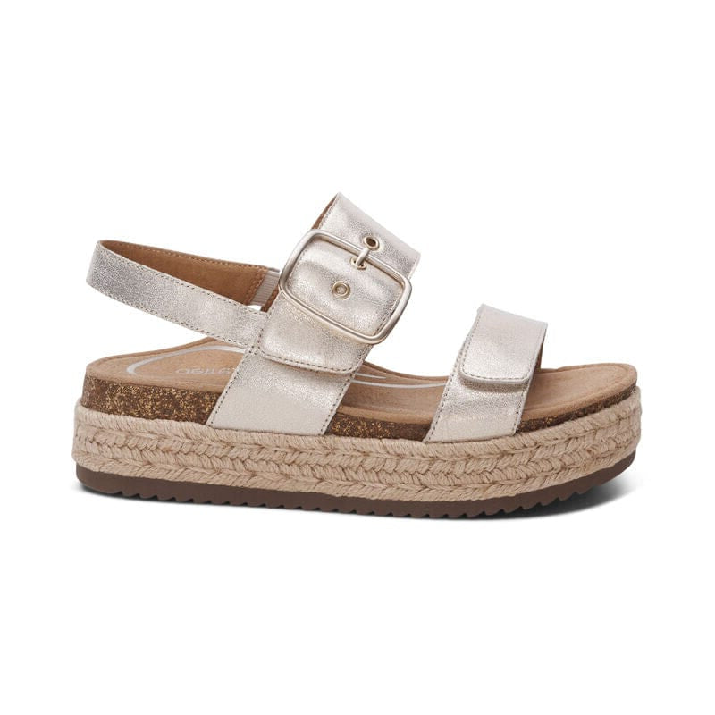 AETREX VANIA Arch Support Platform Sandals for Women - Comfortable Orthopedic Footwear for Walking, Travel & Everyday Wear