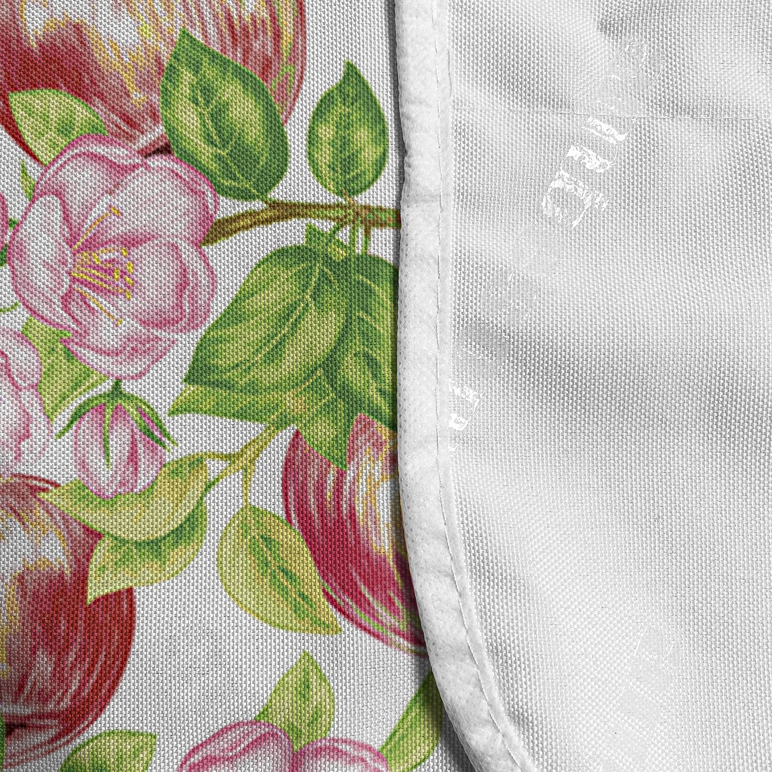 Ambesonne Victorian Microwave Oven Cover - Floral Apple Tree Summer Nature Art Print, Waterproof Kitchen Organizer with Pockets, 36x12 Inches, Red White Green | Perfect for Countryside-Themed Kitchens & Victorian Home Decor
