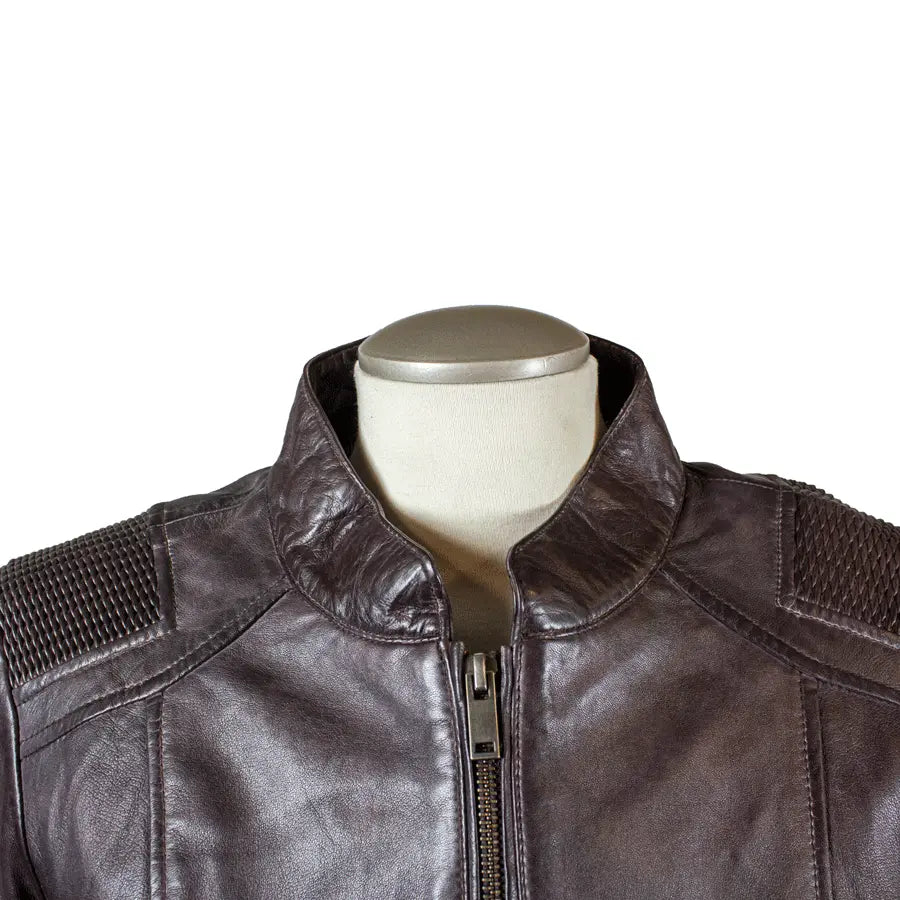 BOL Women's Basket Weave Accent Leather Jacket - Stylish Faux Leather Biker Jacket for Women | Perfect for Casual Outfits, Date Nights & Fall Fashion