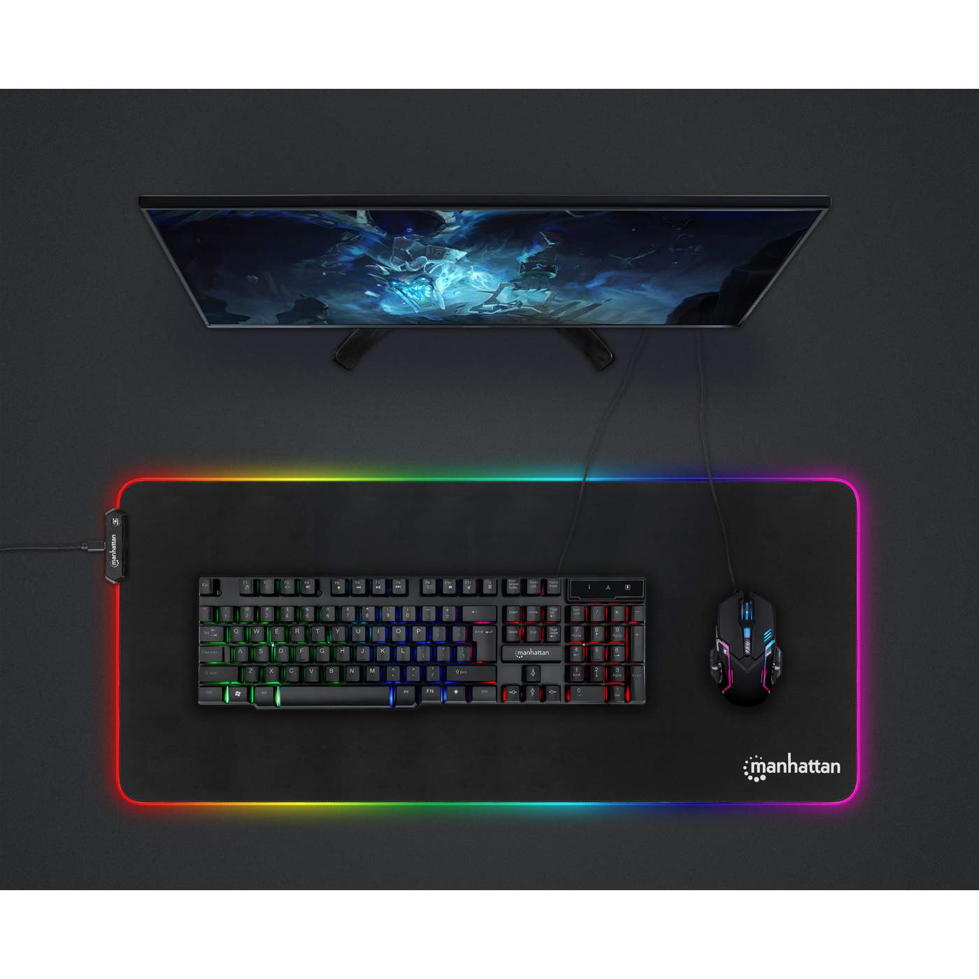RGB LED Gaming Keyboard - Mechanical Wired Keyboard with Customizable Backlight for PC, Mac, Laptop - Perfect for Gaming, Typing & Office Work