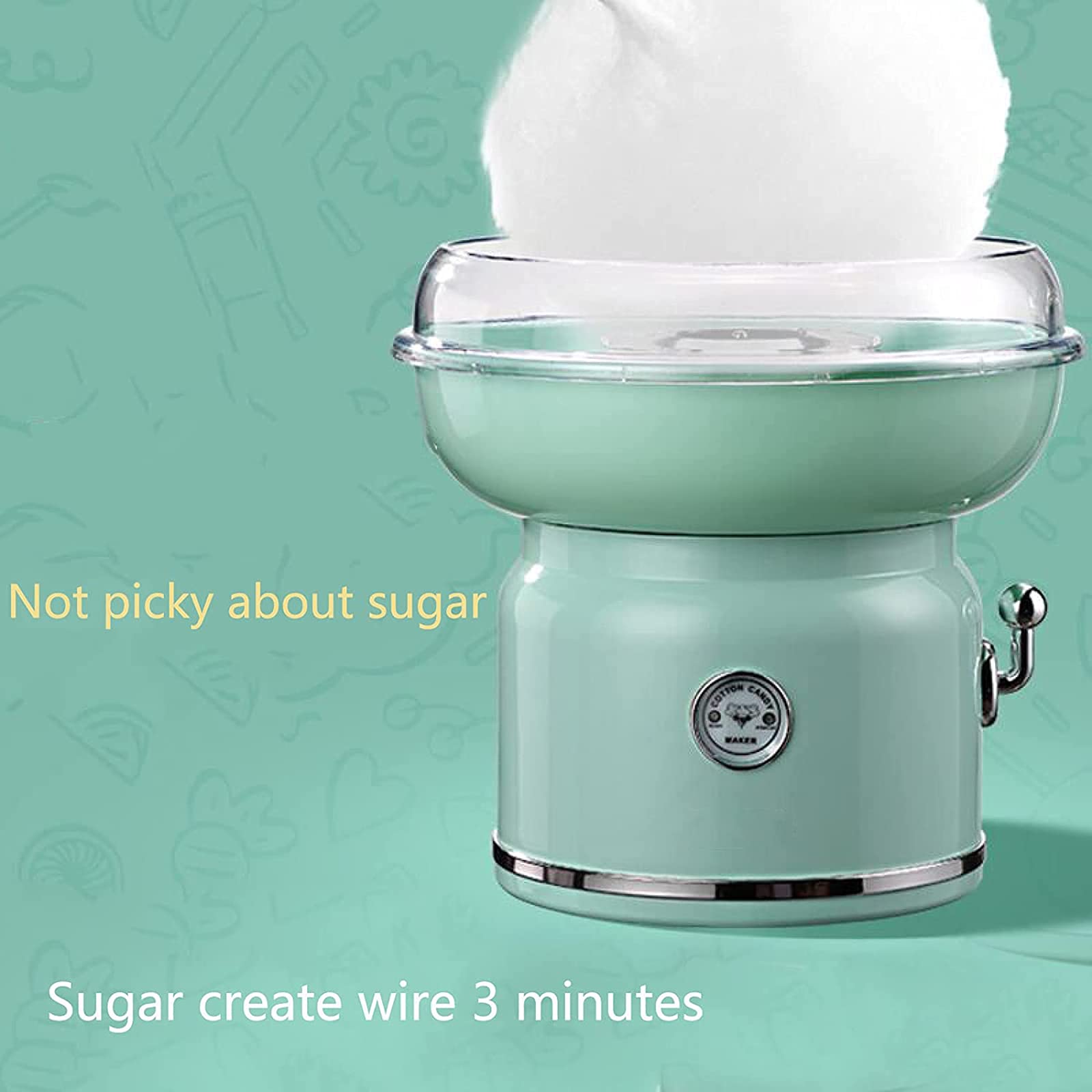Portable DIY Cotton Candy Maker Machine - Home Electric Candy Floss Spinner for Kids & Adults - Perfect for Birthday Parties, Carnivals, and Family Gatherings - Fun Gift Idea for Holidays and Special Events