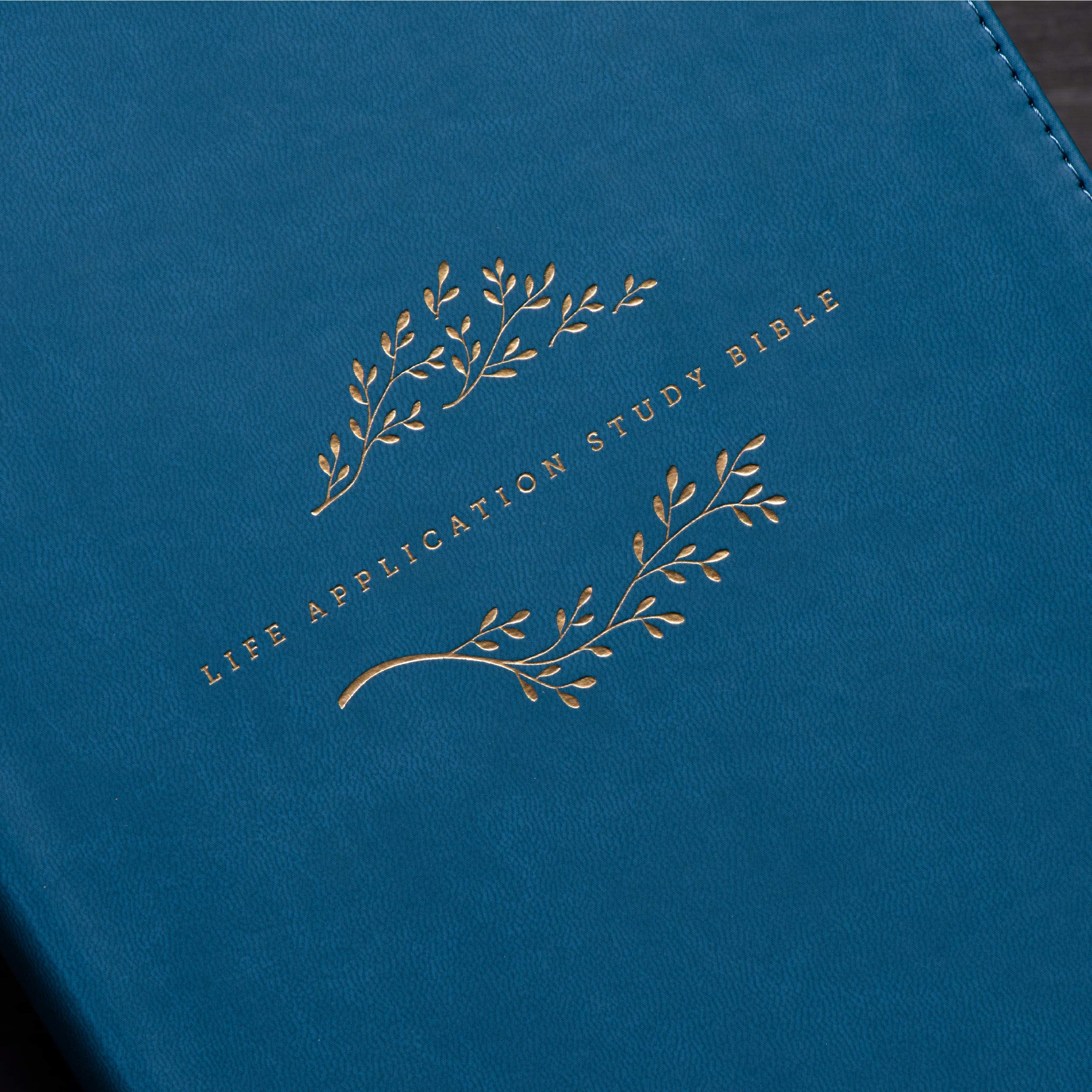 Tyndale NLT Life Application Study Bible, Third Edition - Personal Size LeatherLike Teal Blue Indexed | New Living Translation Daily Devotional Bible for Women & Men | Perfect for Church, Bible Study & Travel
