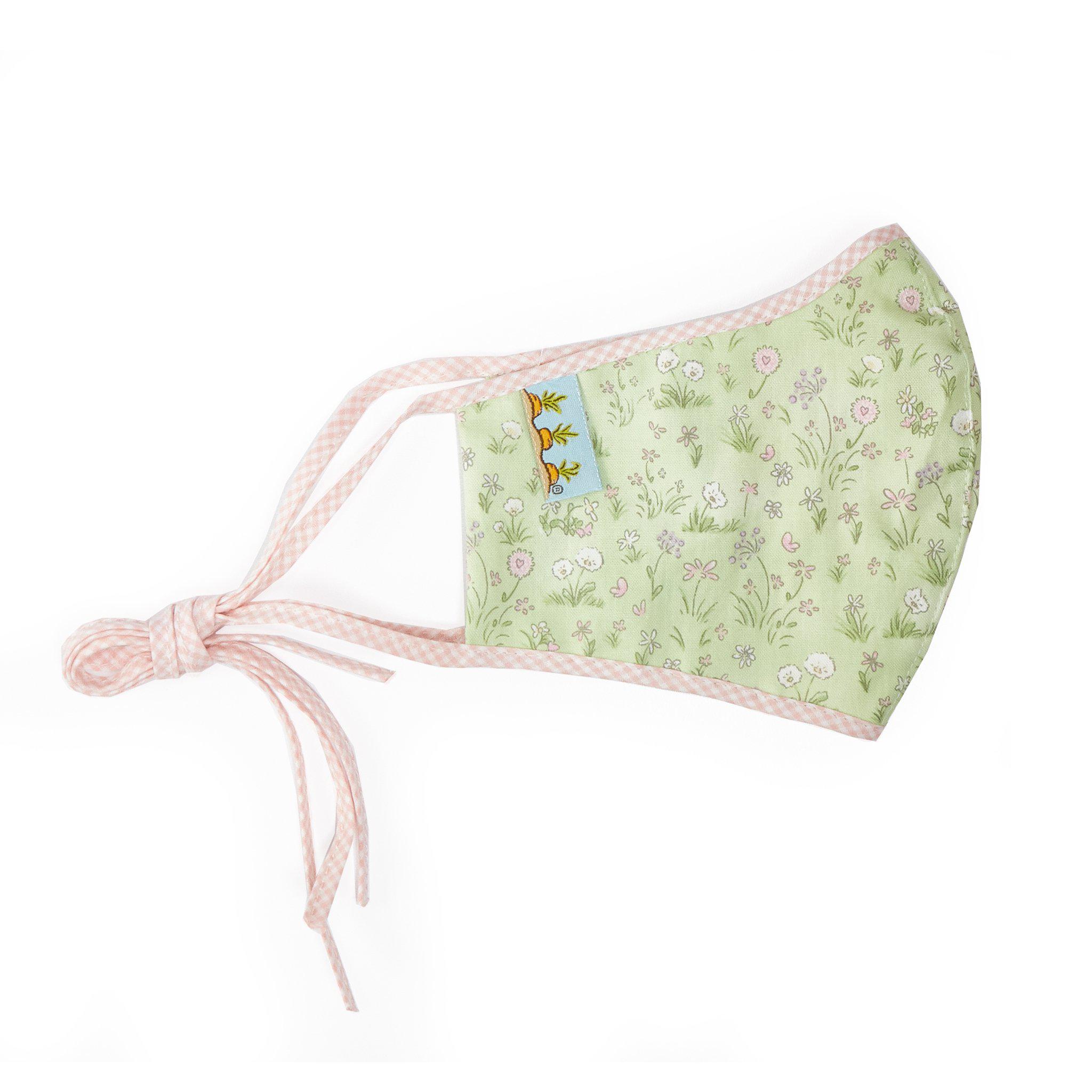 Retired Adult Cloth Face Mask with Garden Flowers Design - Reusable Washable Fabric Mask for Daily Use, Outdoors & Travel